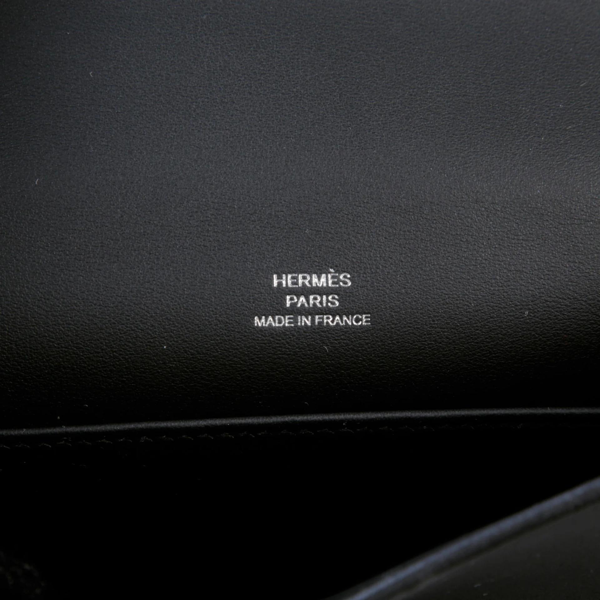 Brand New ( Rank N ) HERMÈS Kelly Pochette Noir (89) Swift Palladium hardware G (2026) - 10