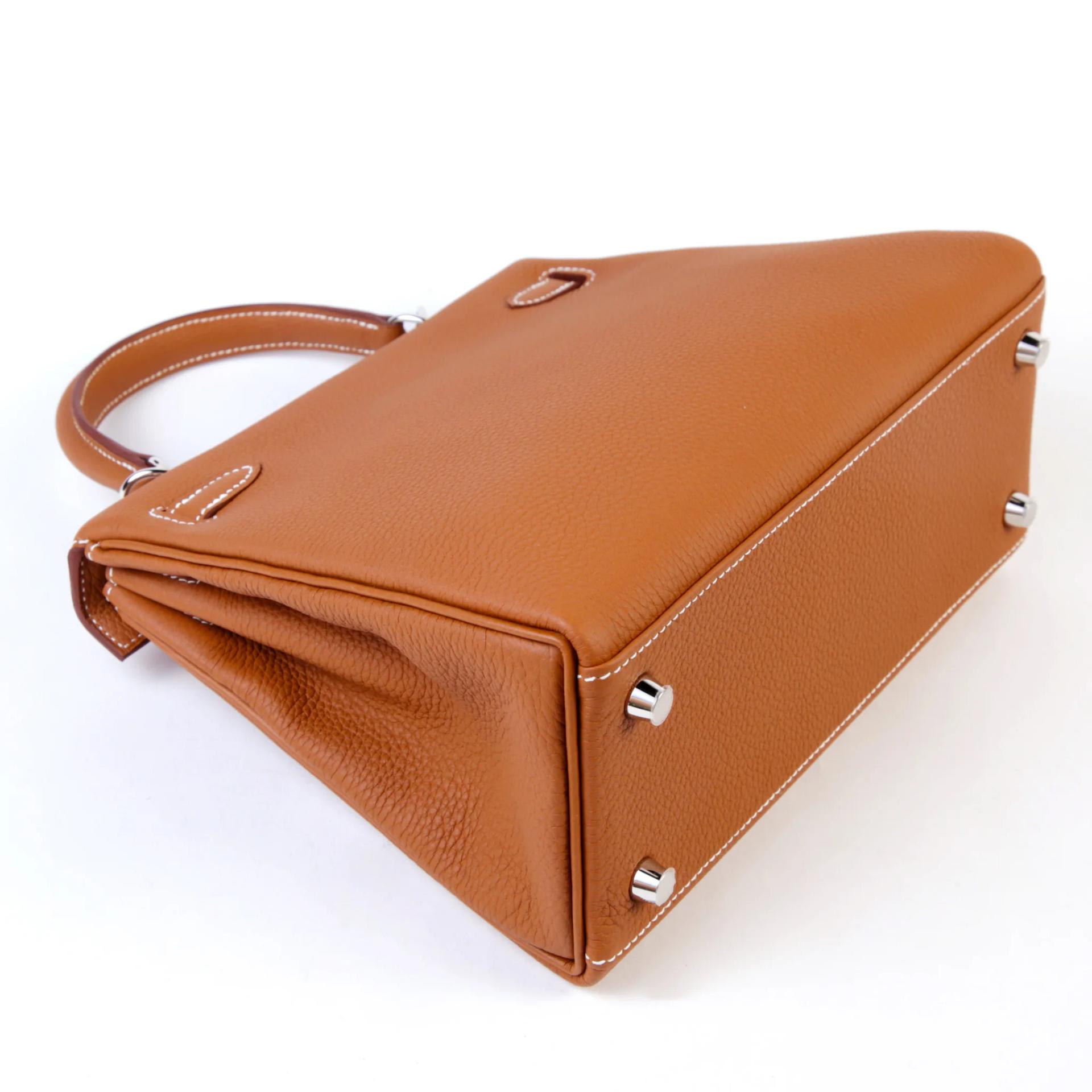 Brand New ( Rank N ) HERMÈS Kelly 25 Gold (37) Togo Palladium hardware G (2026) - 6