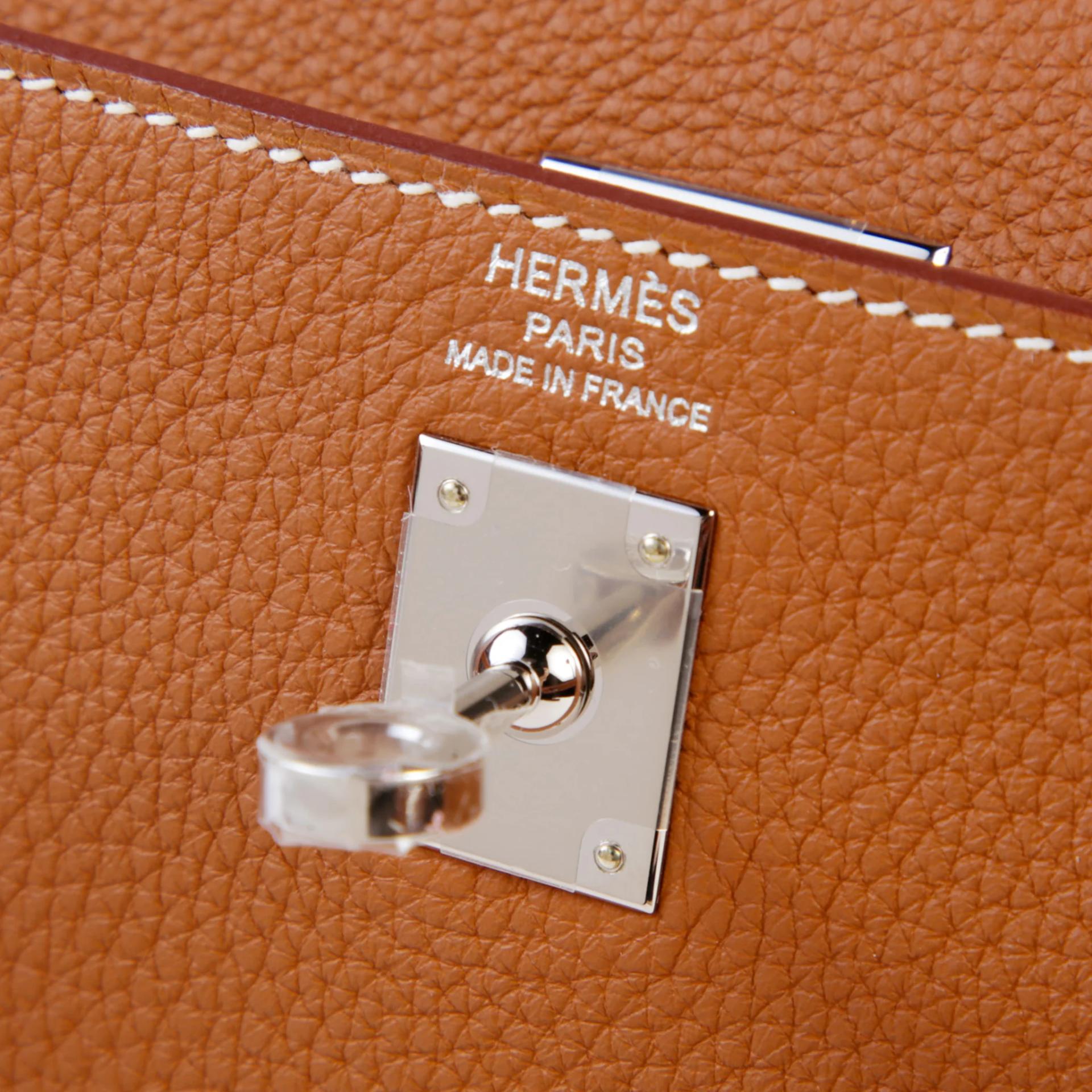 Brand New ( Rank N ) HERMÈS Kelly 25 Gold (37) Togo Palladium hardware G (2026) - 9