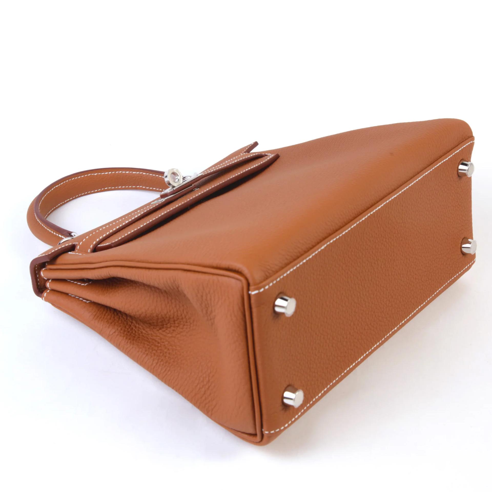 Brand New ( Rank N ) HERMÈS Kelly 25 Gold (37) Togo Palladium hardware G (2026) - 4