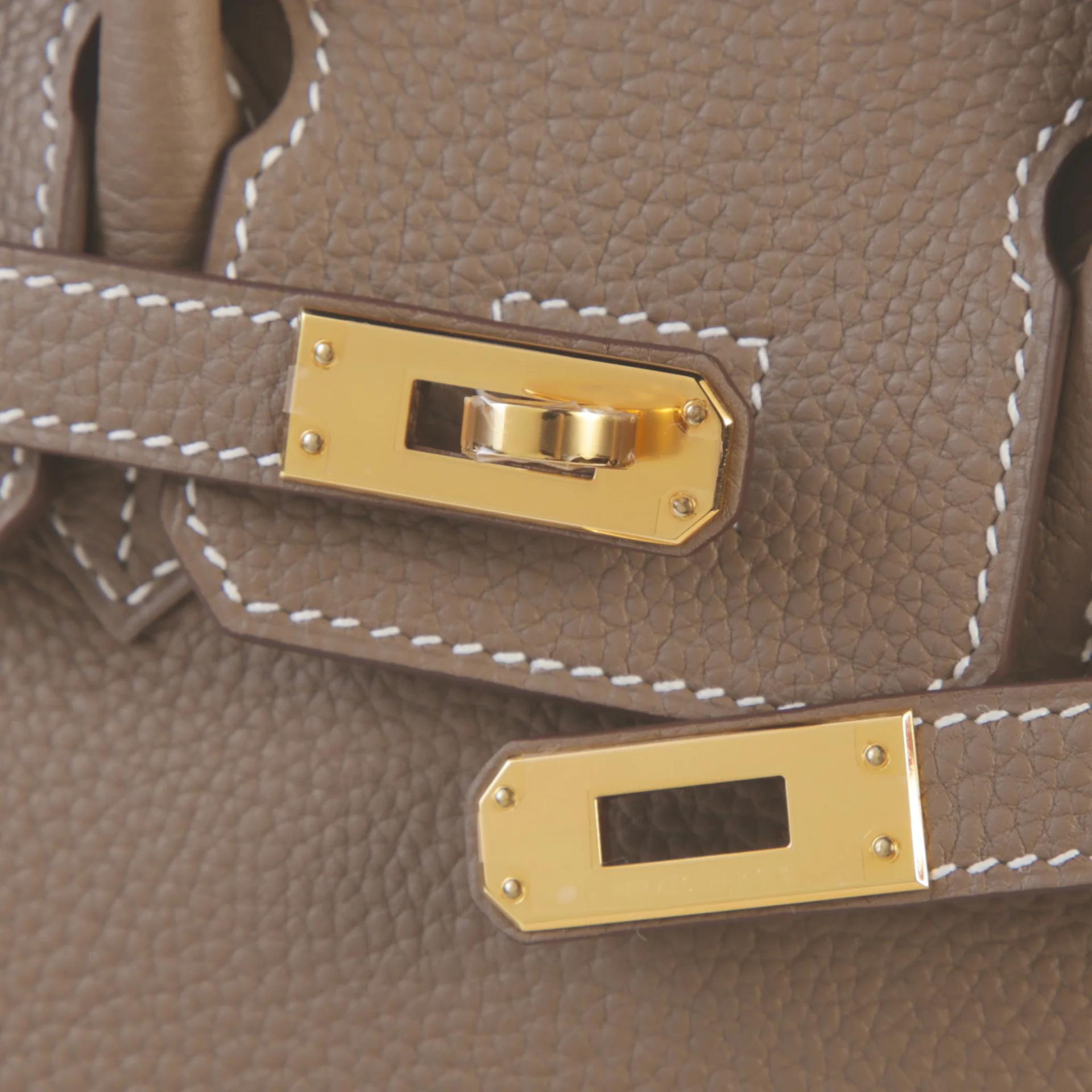 Brand New ( Rank N ) HERMÈS Birkin 25 Etoupe (18) Togo Gold hardware G (2026) - 8