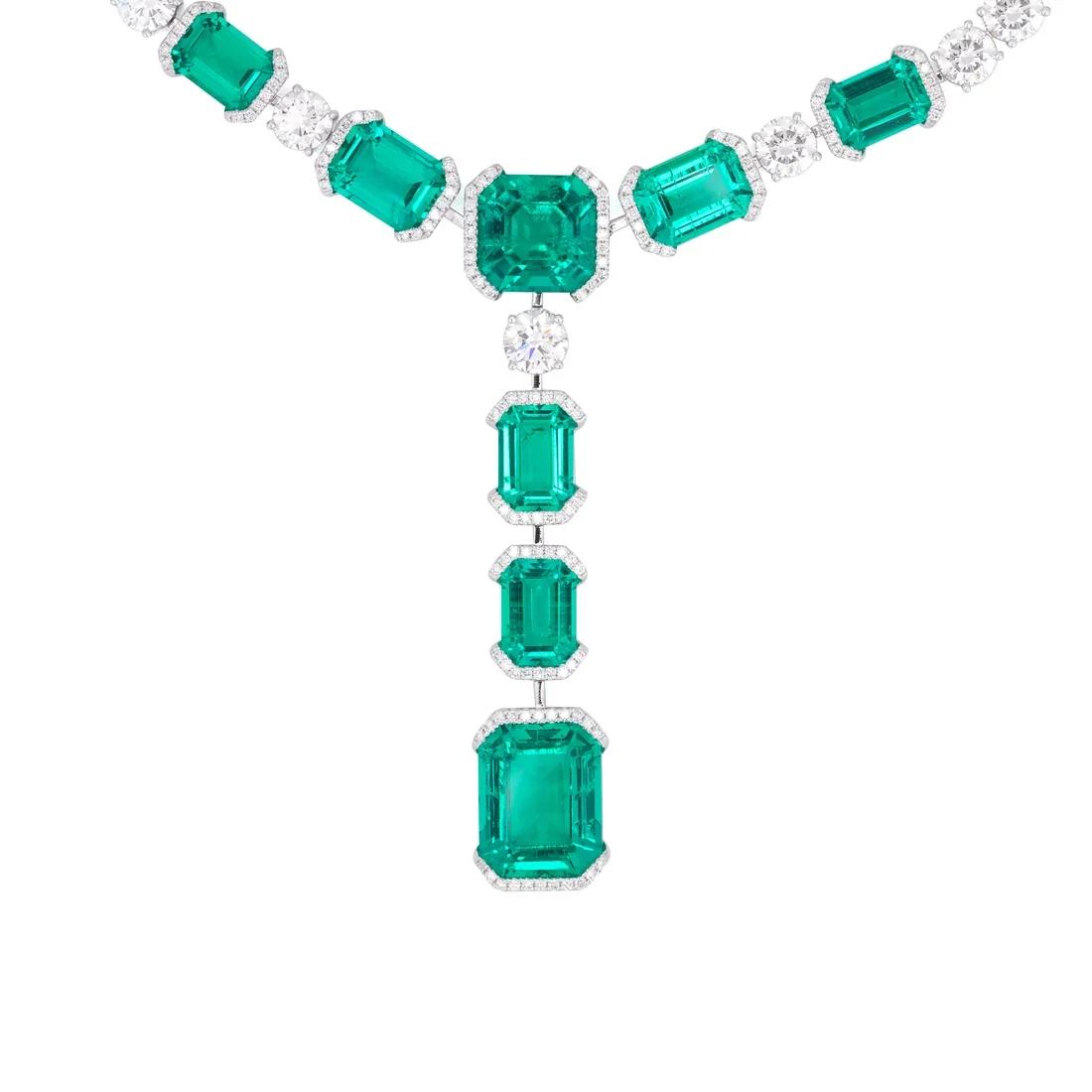 Brand New ( Rank N ) Mira Premium collection Emerald Ark Necklace - 2