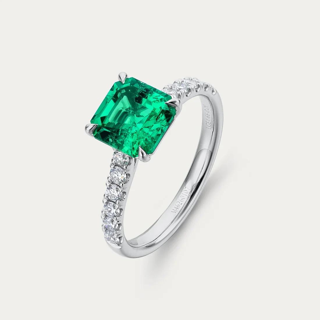 Brand New ( Rank N ) HERMÈS Soi Éternel Asscher-Cut Emerald Ring - 2