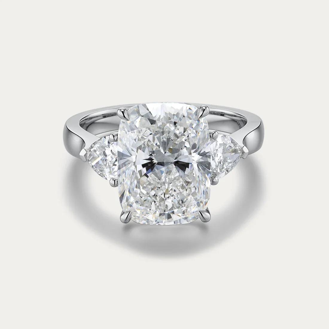 Soi Troi Cushion-Cut Diamond Three-Stone Ring