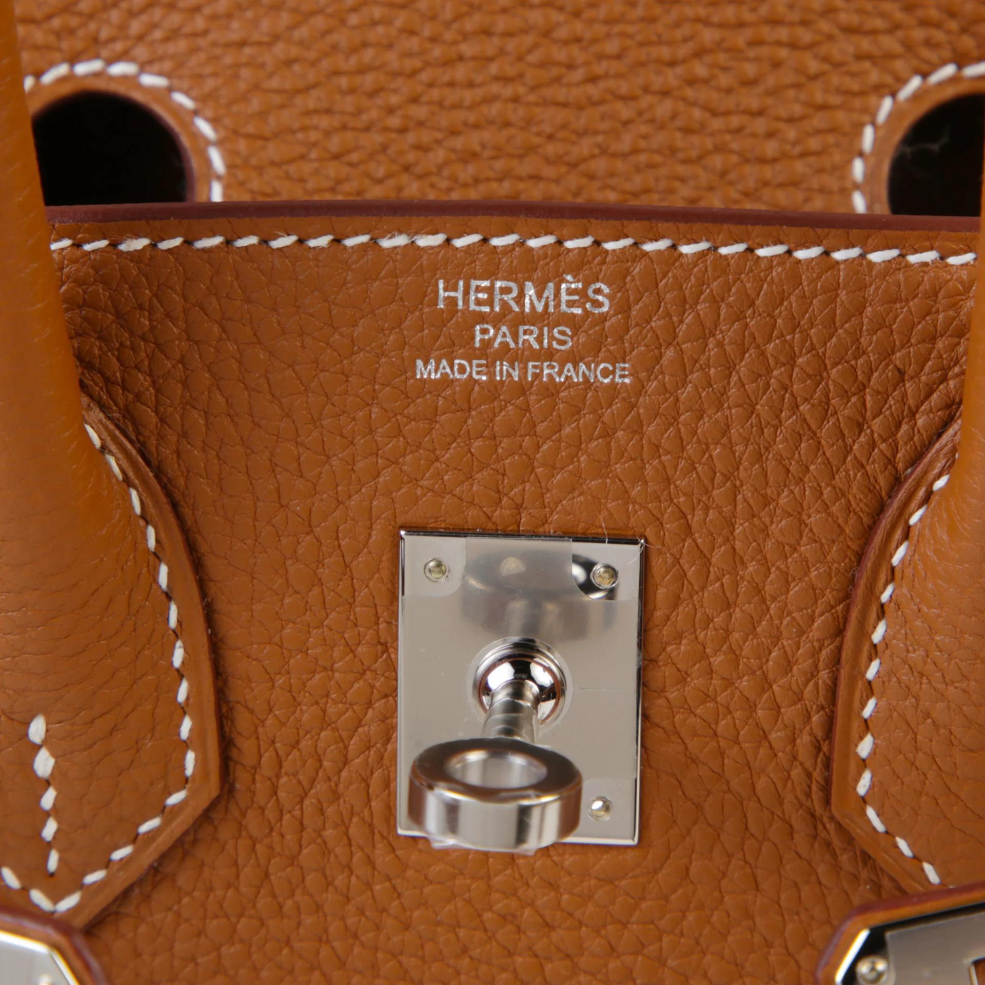 Brand New ( Rank N ) HERMÈS Birkin 25 Gold (37) Togo Palladium hardware G (2026) - 9