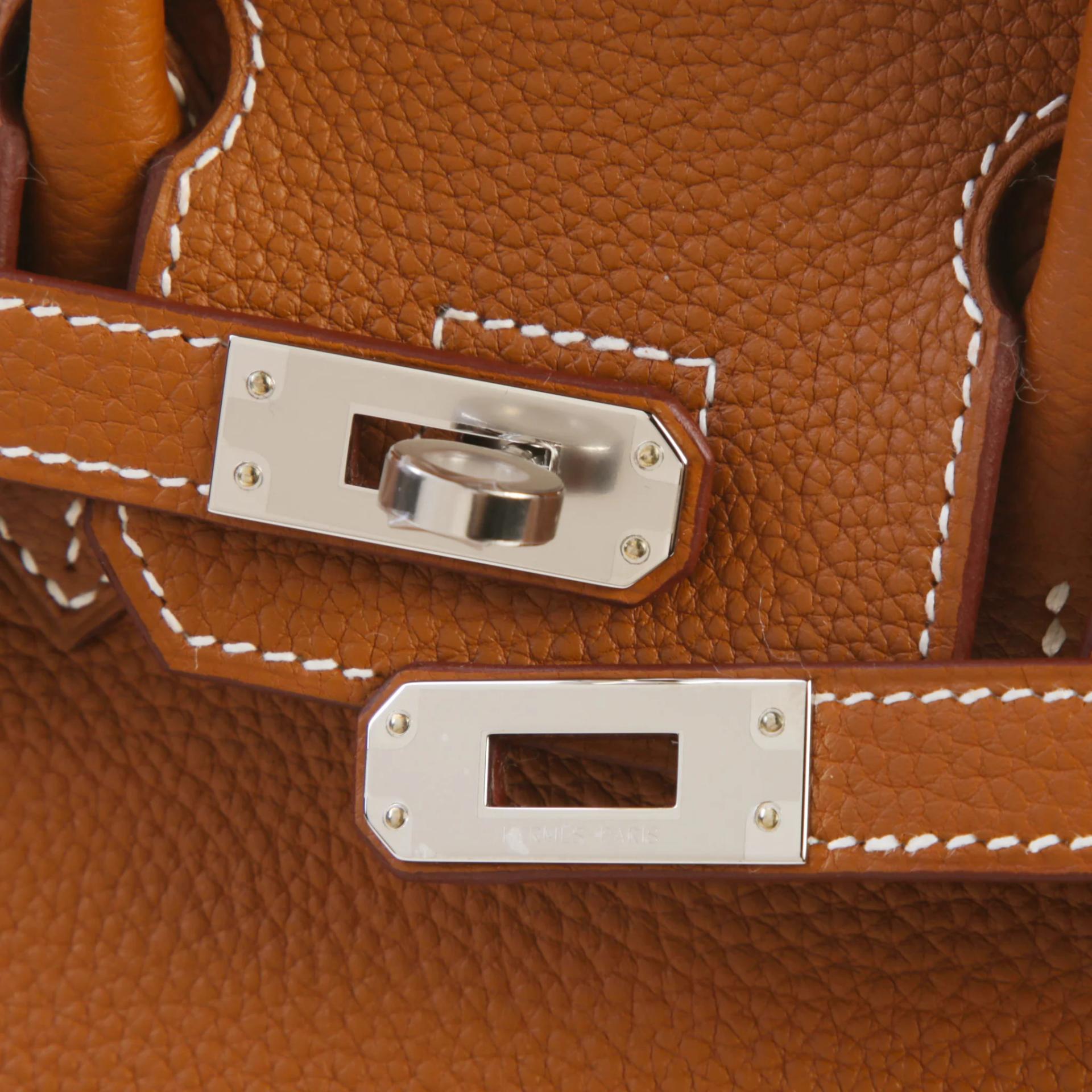 Brand New ( Rank N ) HERMÈS Birkin 25 Gold (37) Togo Palladium hardware G (2026) - 8