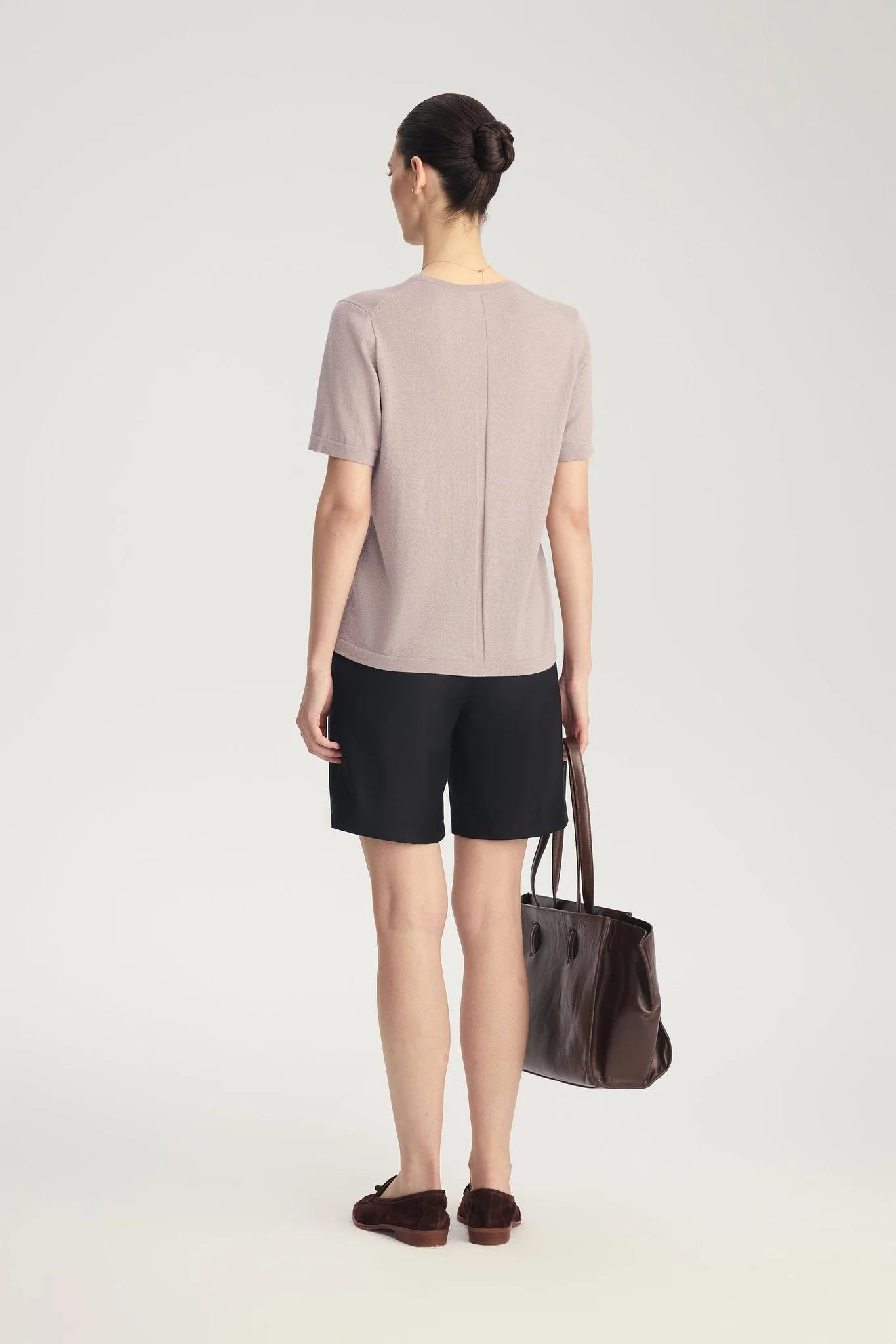 Brand New ( Rank N ) Mira Metallic Wool Short-Sleeve Knit Top (EU 34) - 5