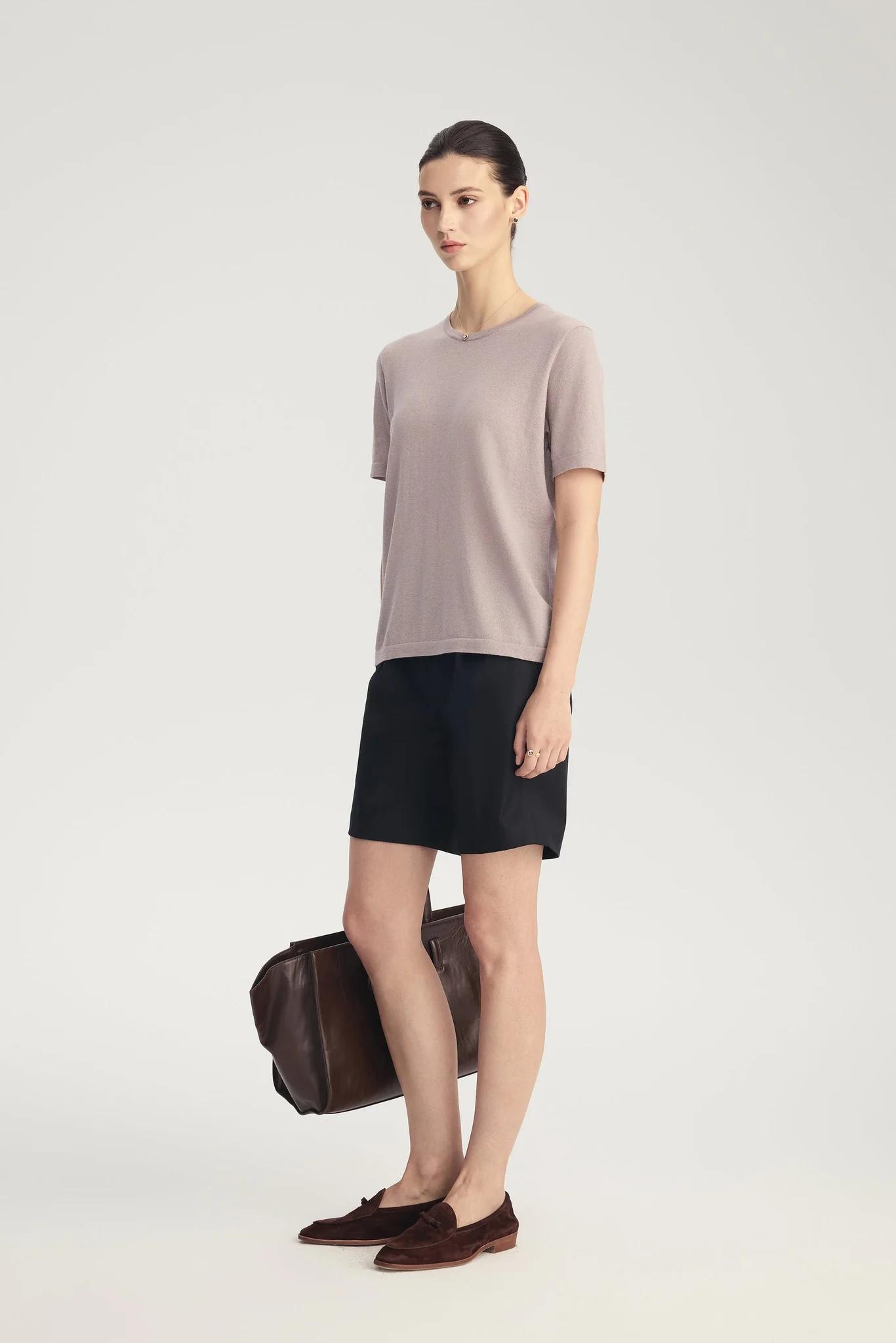 Brand New ( Rank N ) Mira Metallic Wool Short-Sleeve Knit Top (EU 36) - 4