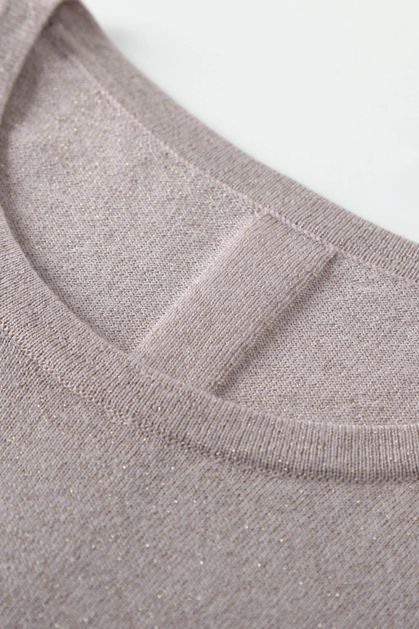 Brand New ( Rank N ) Mira Metallic Wool Short-Sleeve Knit Top (EU 36) - 6