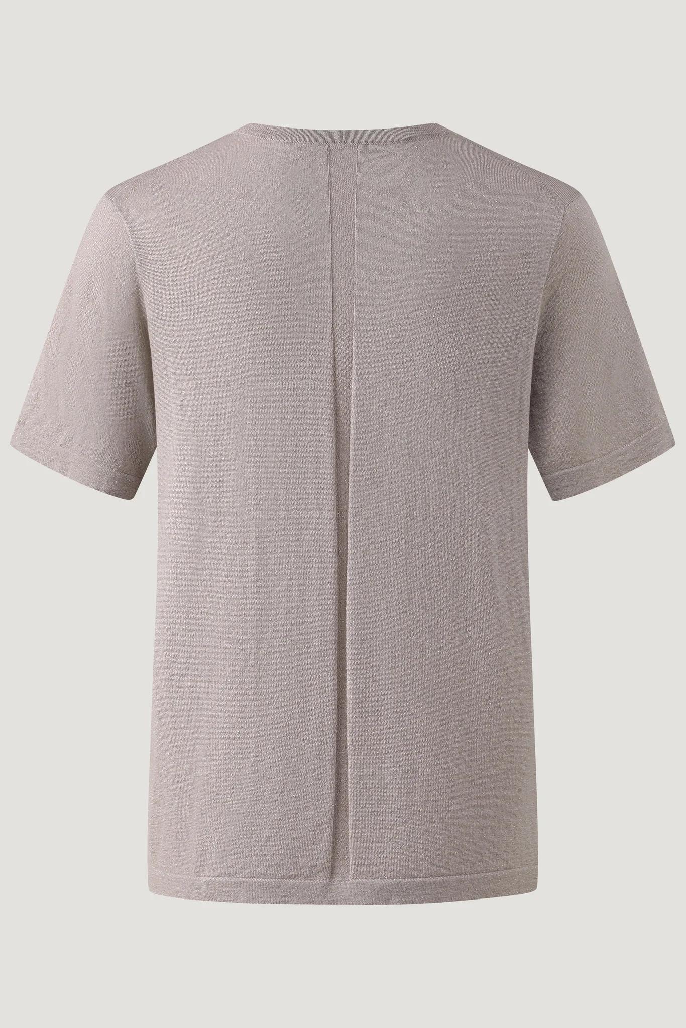 Brand New ( Rank N ) Mira Metallic Wool Short-Sleeve Knit Top (EU 36) - 2