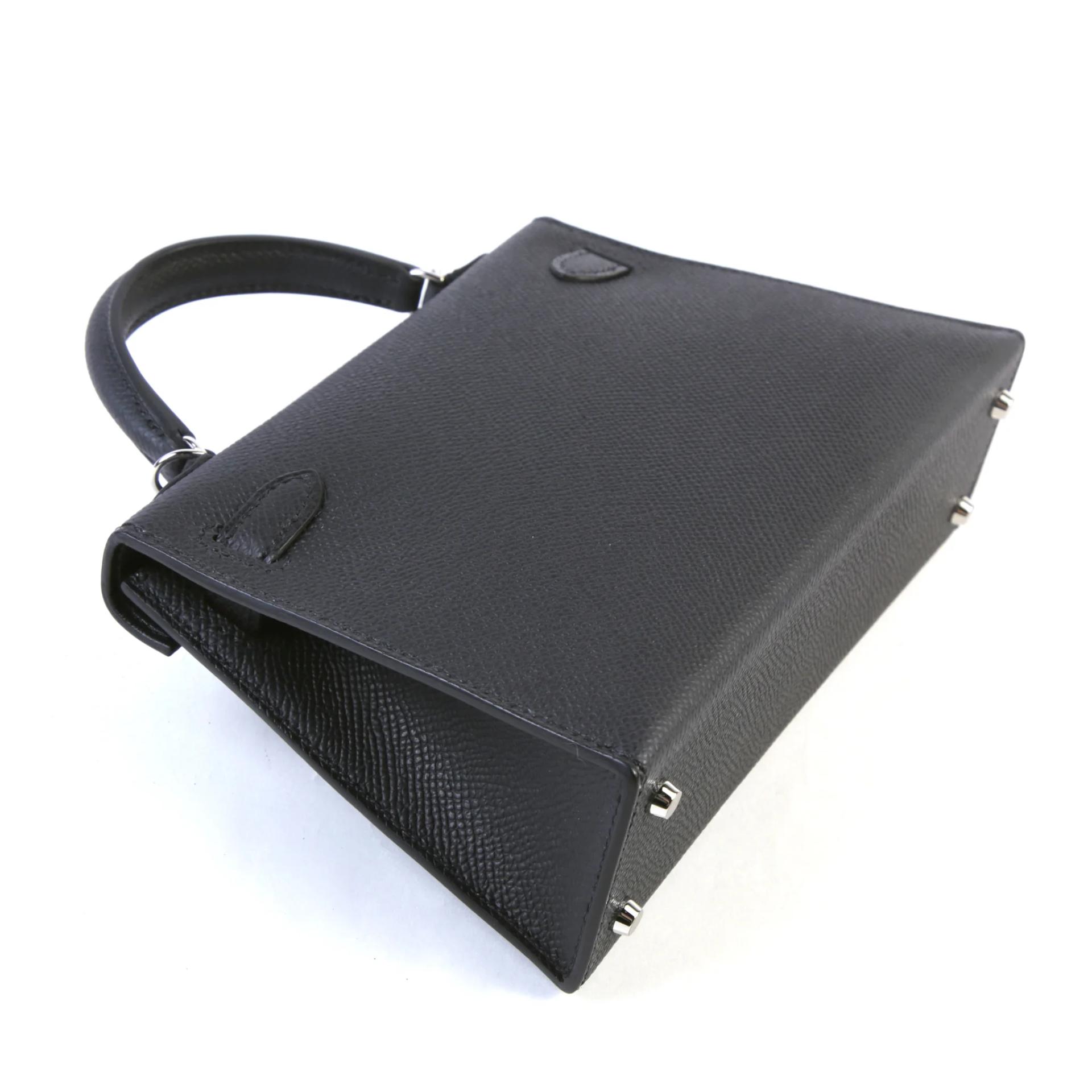 Brand New ( Rank N ) HERMÈS Mini Kelly II Noir (89) Epsom Palladium hardware G (2026) - 6