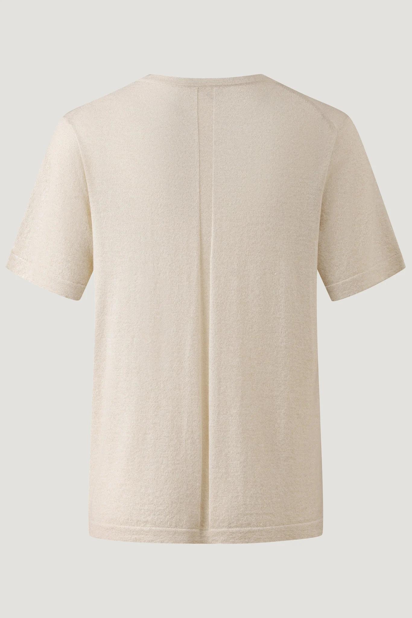 Brand New ( Rank N ) Mira Metallic Wool Short-Sleeve Knit Top (EU 34) - 2