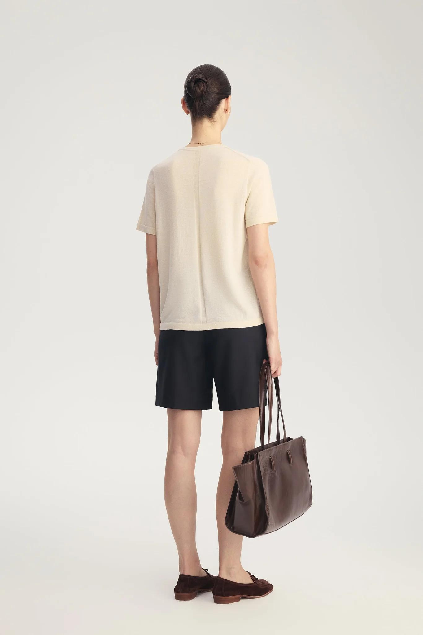 Brand New ( Rank N ) Mira Metallic Wool Short-Sleeve Knit Top (EU 34) - 5