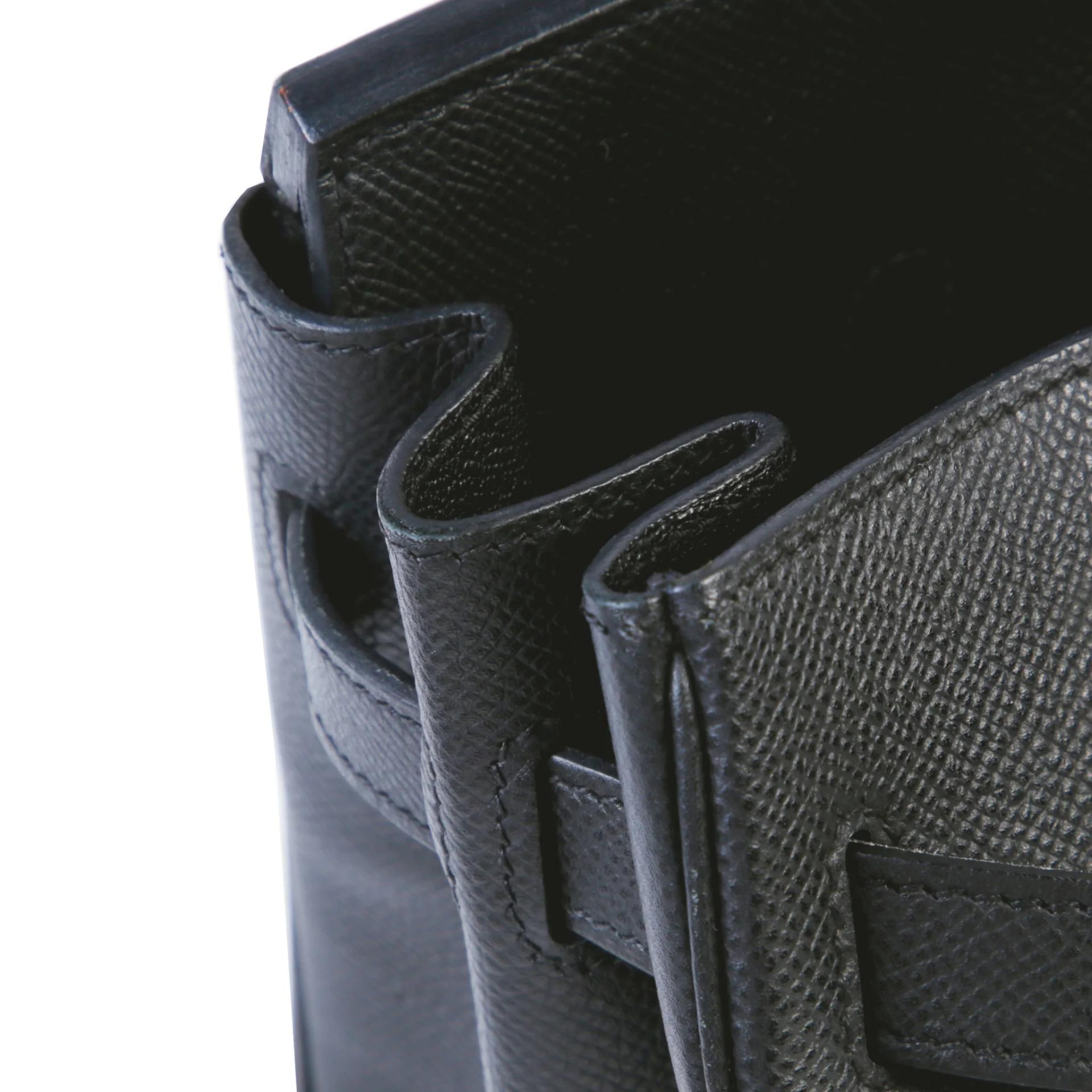 Good ( Rank AB) HERMÈS Birkin 30 Noir (89) Epsom Palladium hardware Square K (2007) - 13