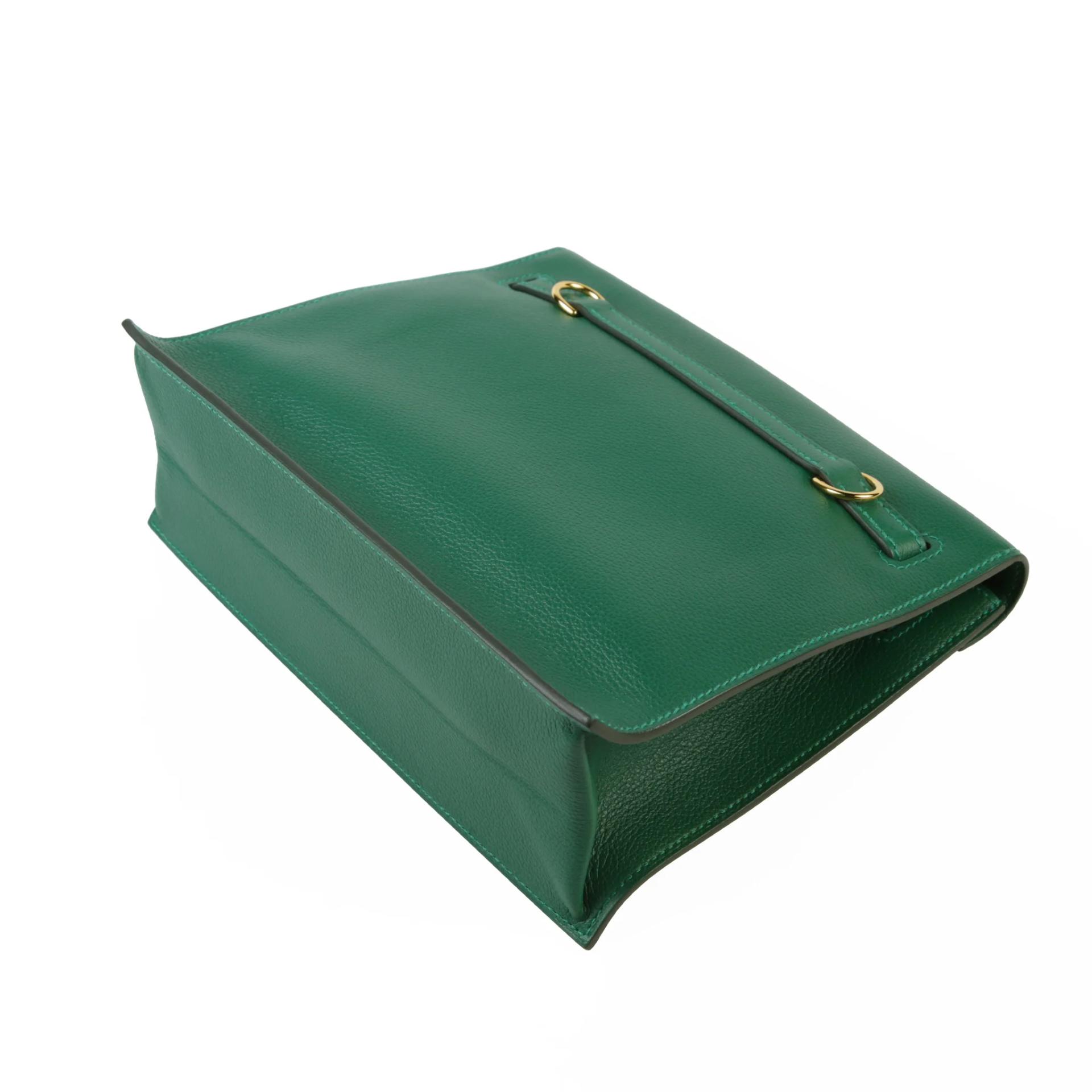 Very Good ( Rank A) HERMÈS Kelly Danse Vert Moyen (65) Evercolor Gold hardware W (2024) - 6