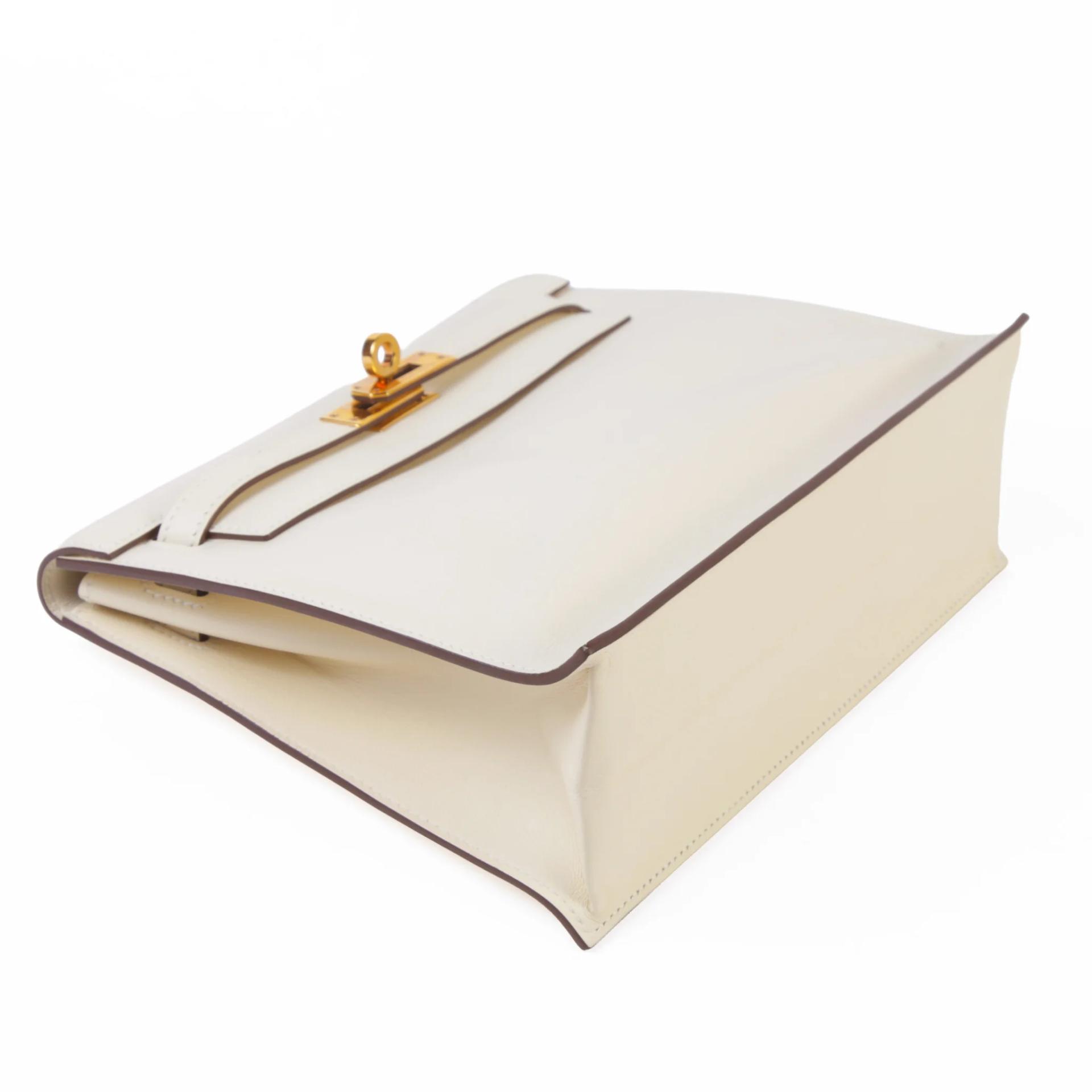 Very Good ( Rank A) HERMÈS Kelly Danse Nata (I2) Gris Perle (80) Swift Gold hardware B (2023) - 3