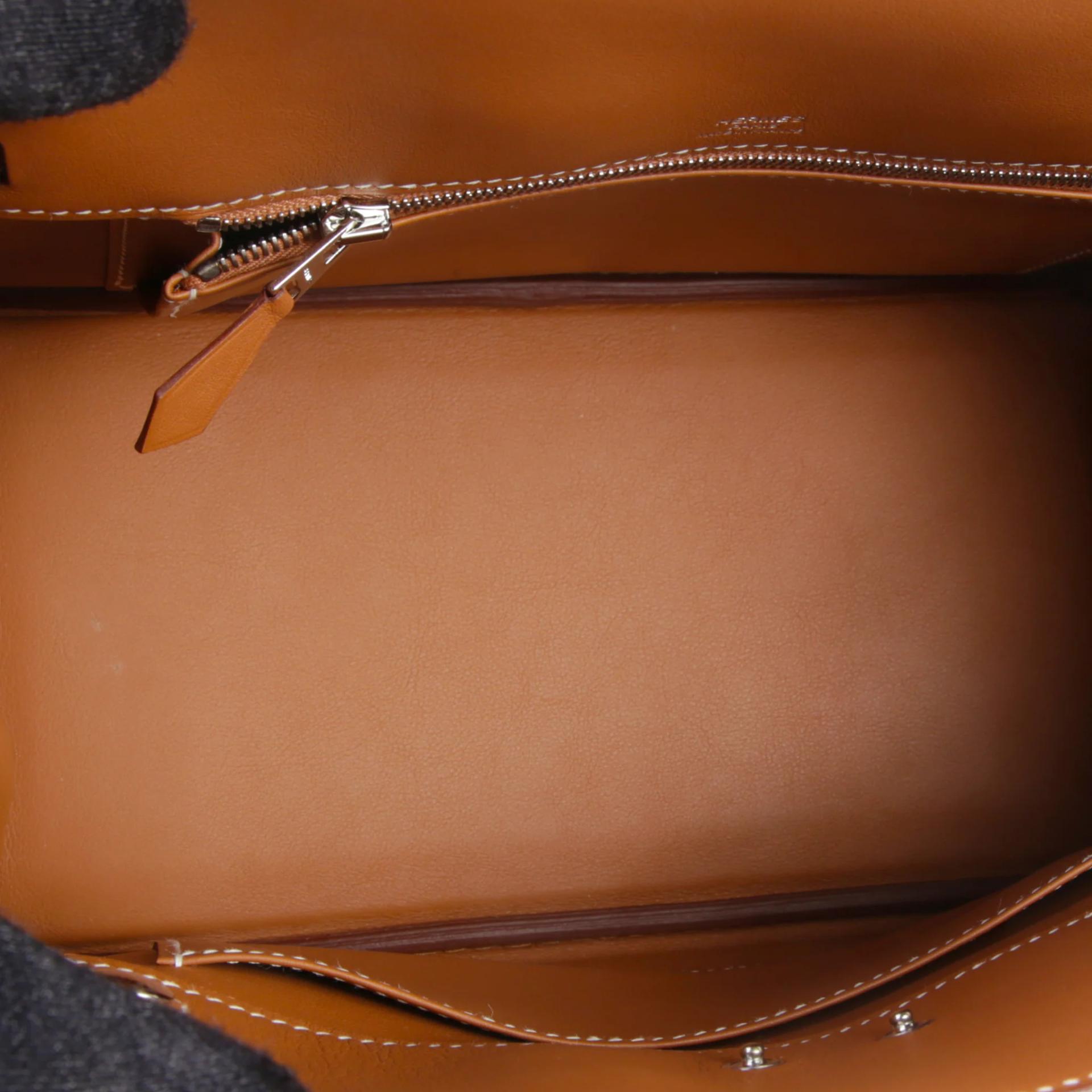SA超美品 HERMÈS 愛馬仕 Birkin 25 Shadow 37 金棕色 Gold Swift牛皮 銀扣 Z刻 2021年 - 9
