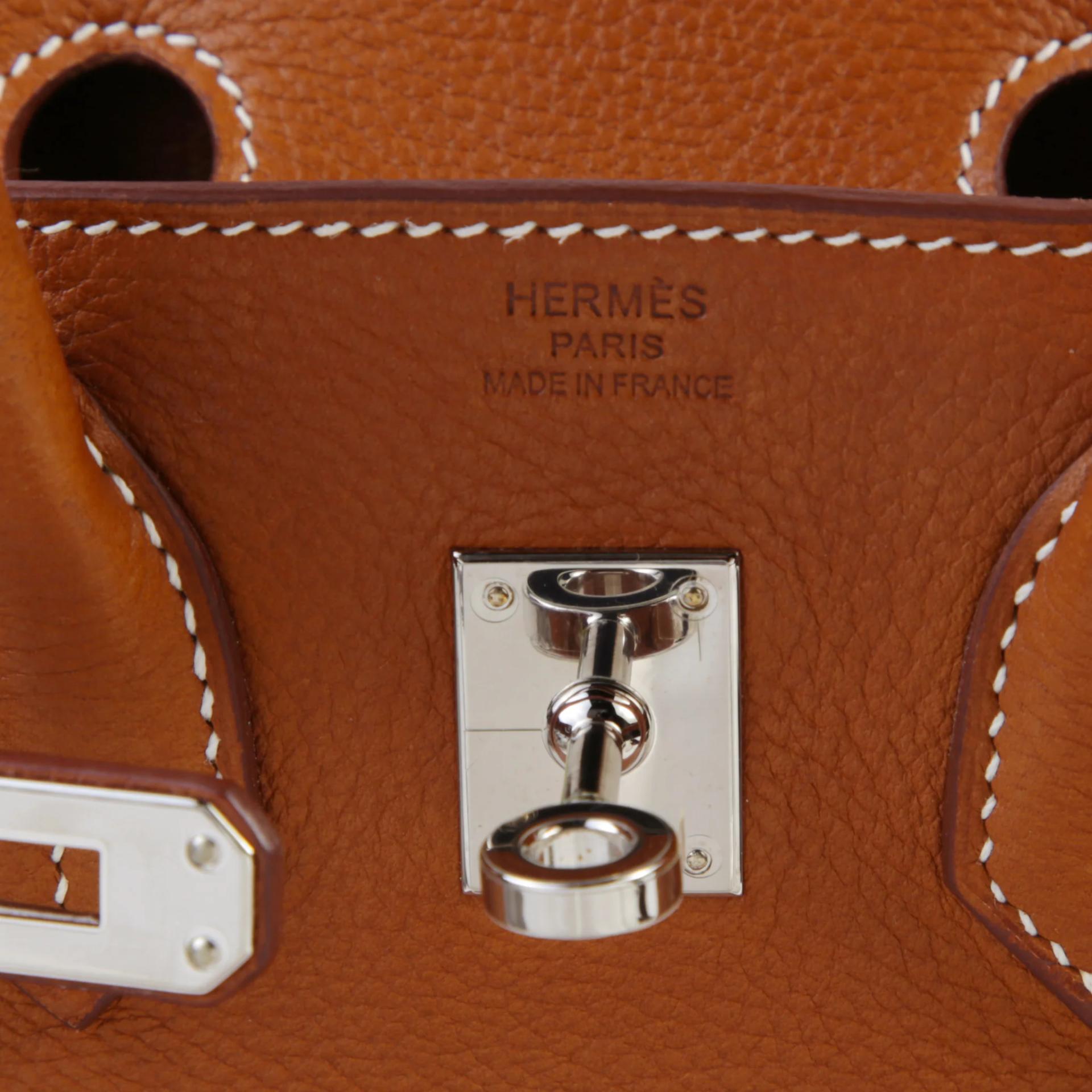 Very Good ( Rank A) HERMÈS Birkin 25 Fauve (34) Barenia Faubourg Palladium hardware Y (2020) - 10