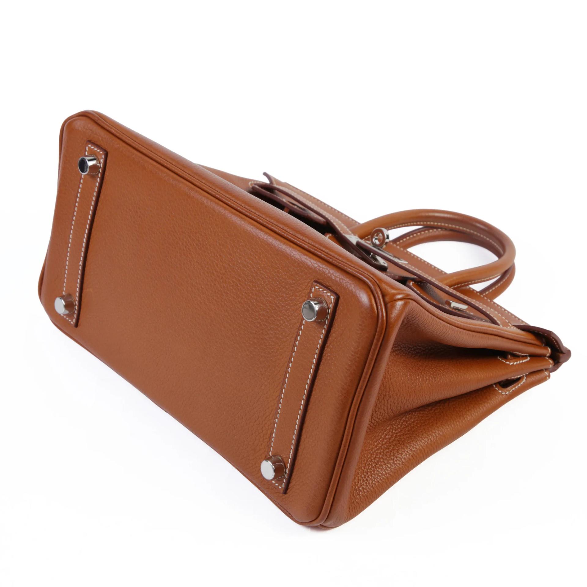 Very Good ( Rank A) HERMÈS Birkin 25 Fauve (34) Barenia Faubourg Palladium hardware Y (2020) - 5