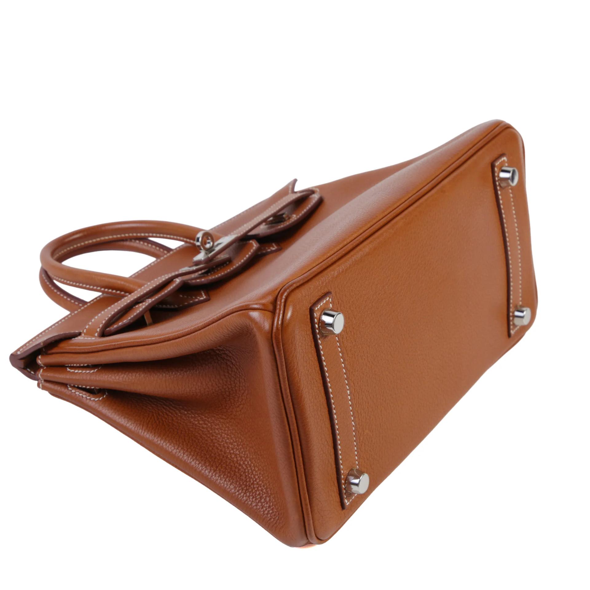Very Good ( Rank A) HERMÈS Birkin 25 Fauve (34) Barenia Faubourg Palladium hardware Y (2020) - 4