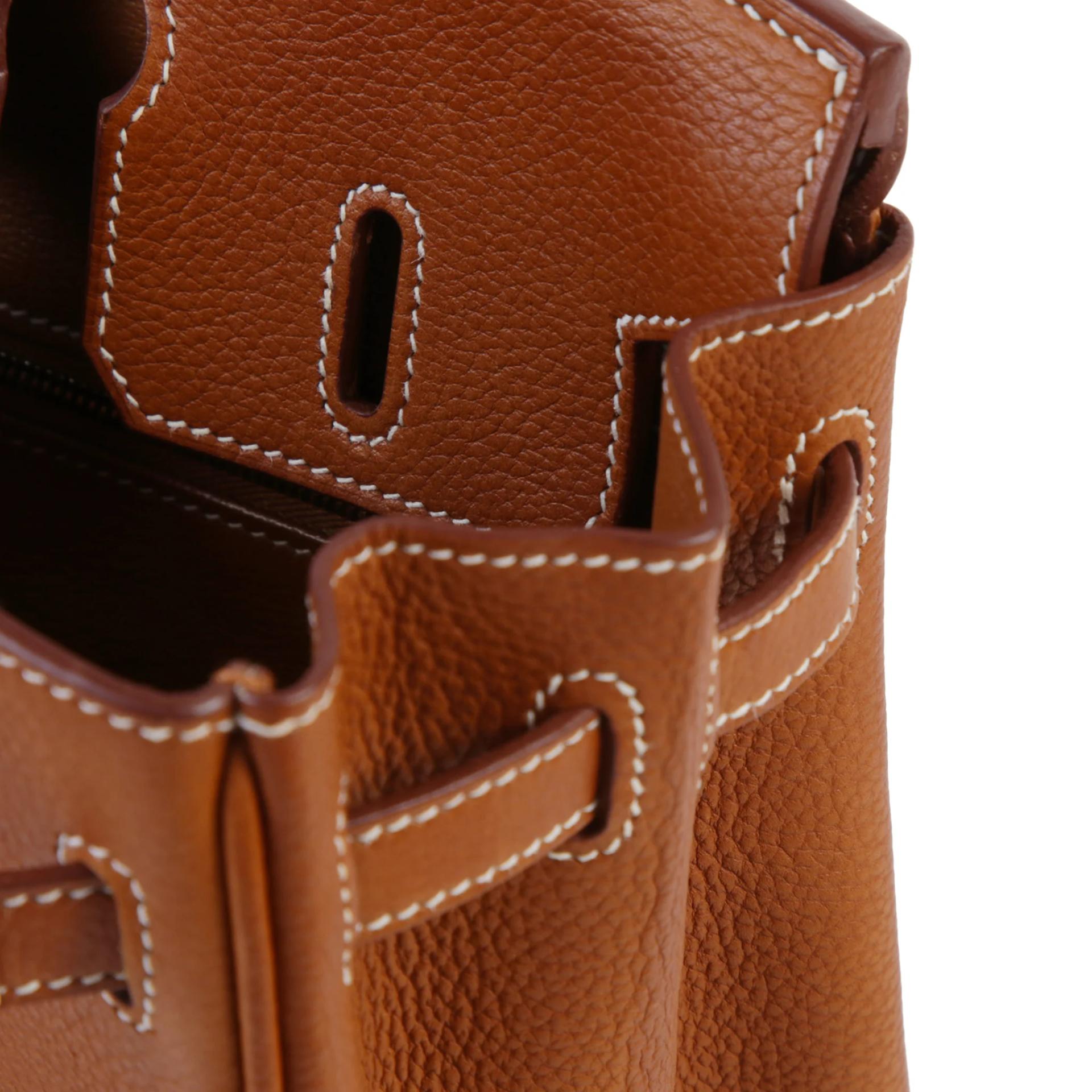 Very Good ( Rank A) HERMÈS Birkin 25 Fauve (34) Barenia Faubourg Palladium hardware Y (2020) - 12