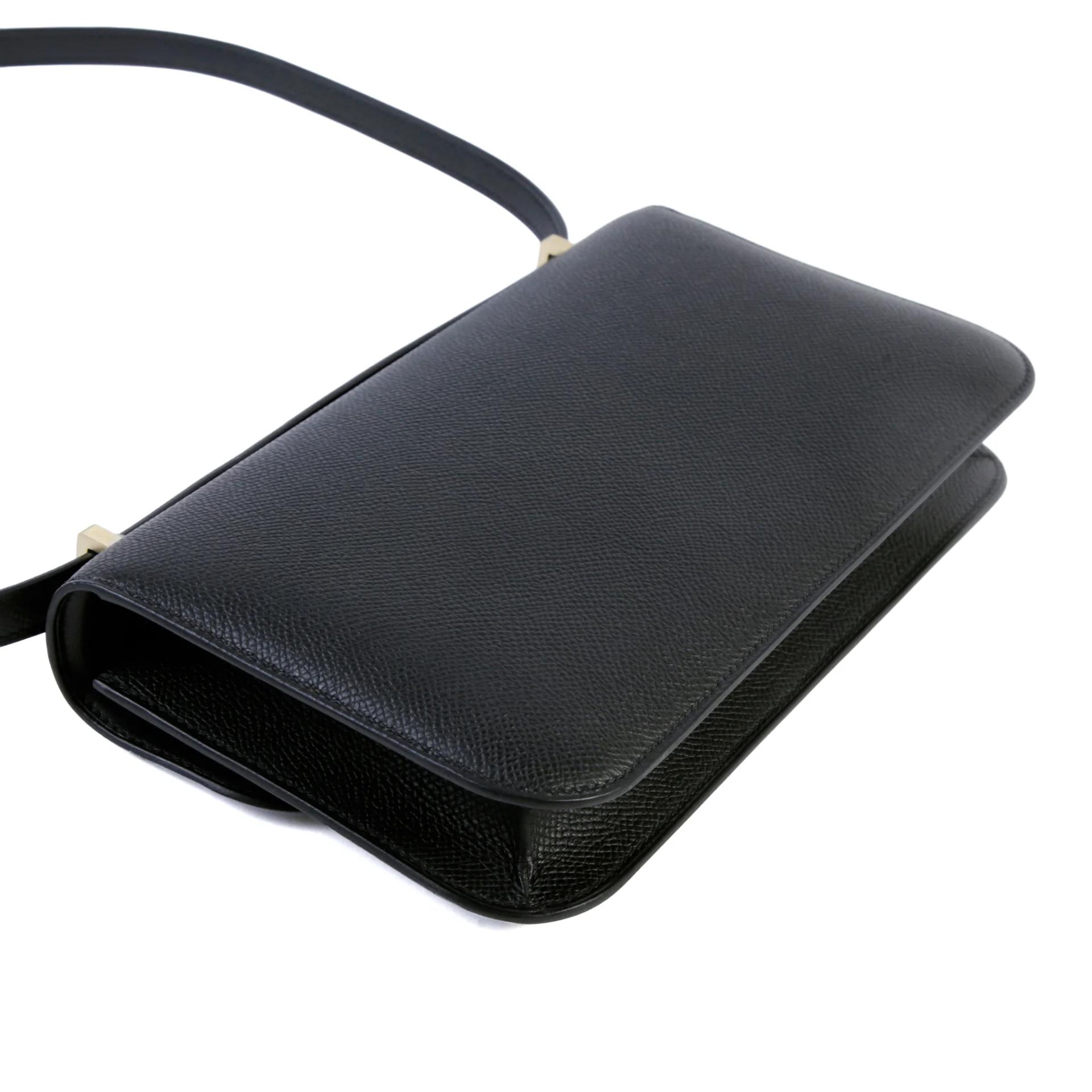 Brand New ( Rank N ) HERMÈS Constance Elan Noir (89) Epsom Brushed Permabrass hardware K (2025) - 6