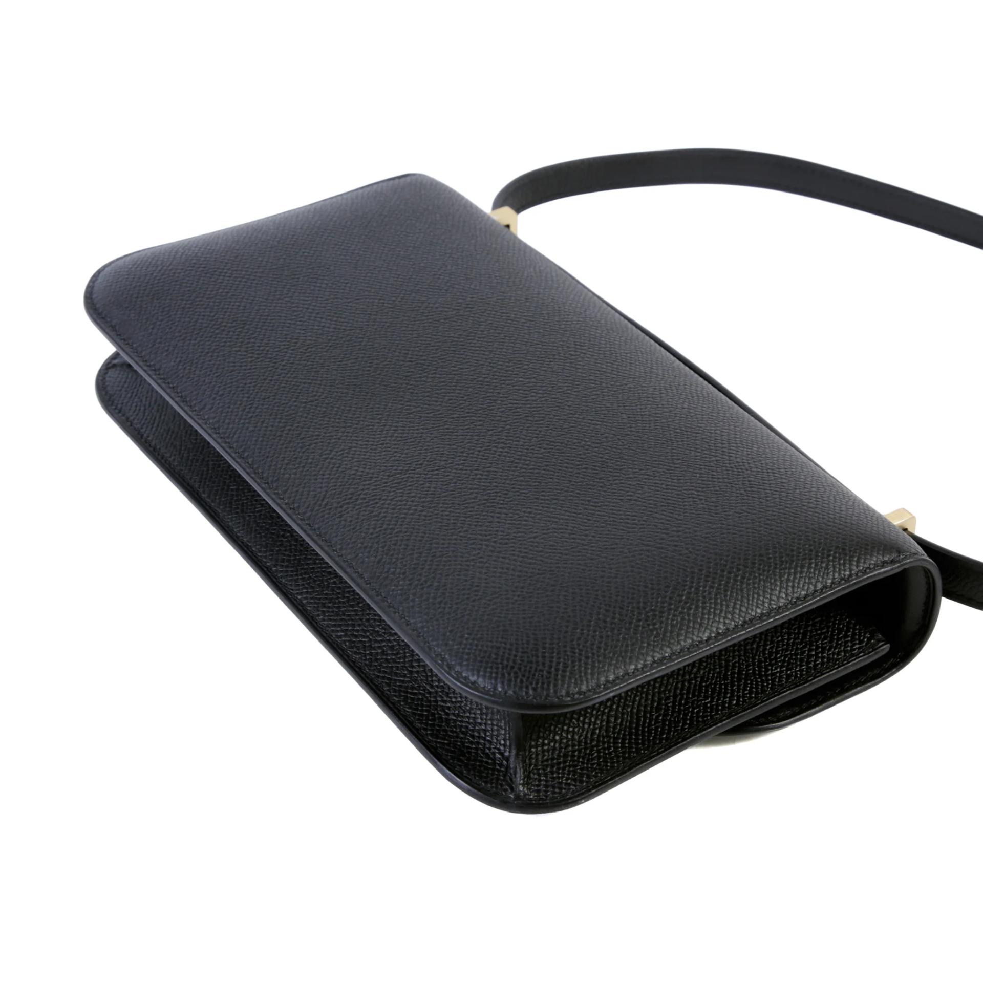Brand New ( Rank N ) HERMÈS Constance Elan Noir (89) Epsom Brushed Permabrass hardware K (2025) - 7