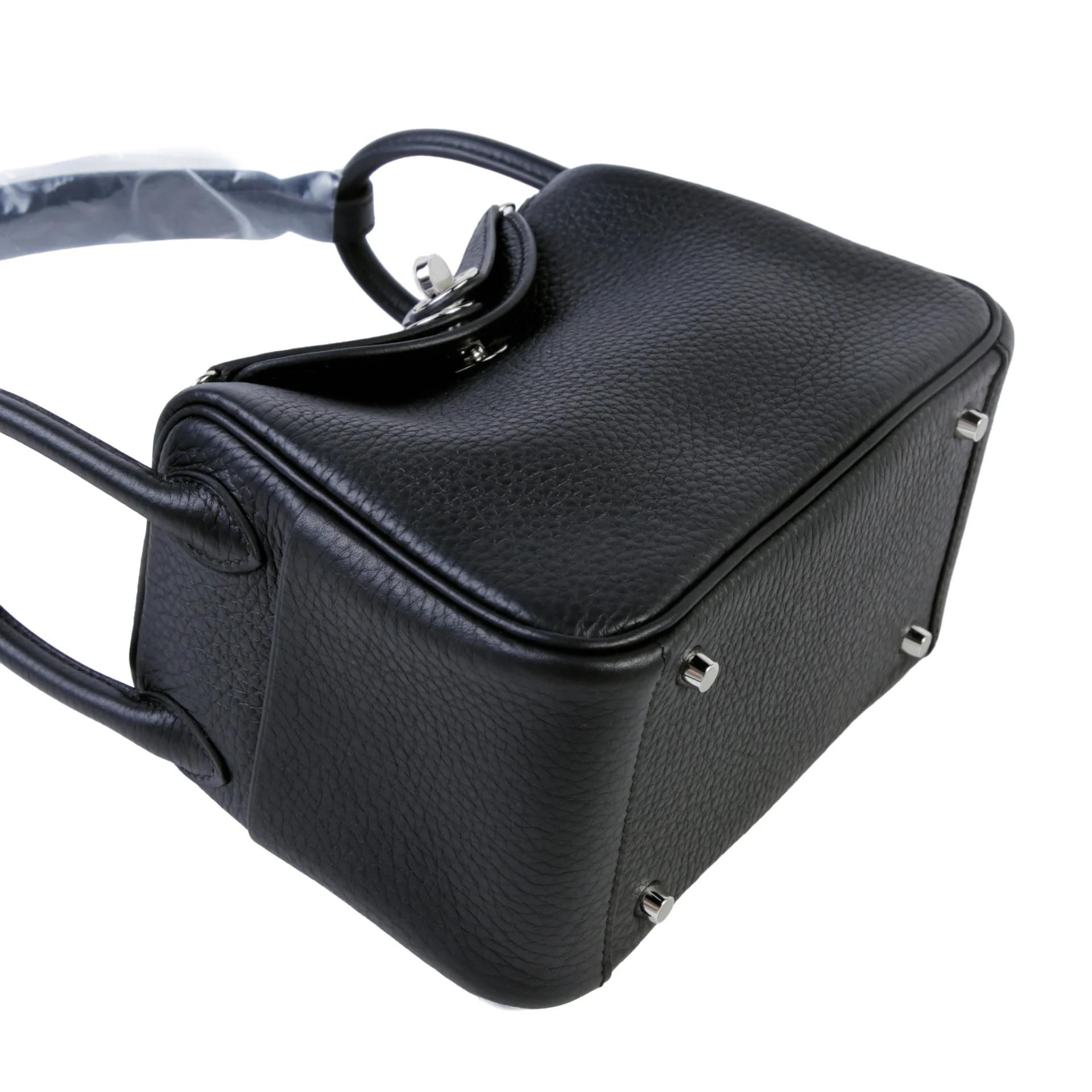 Brand New ( Rank N ) HERMÈS Mini Lindy Noir (89) Clemence Palladium hardware G (2026) - 4
