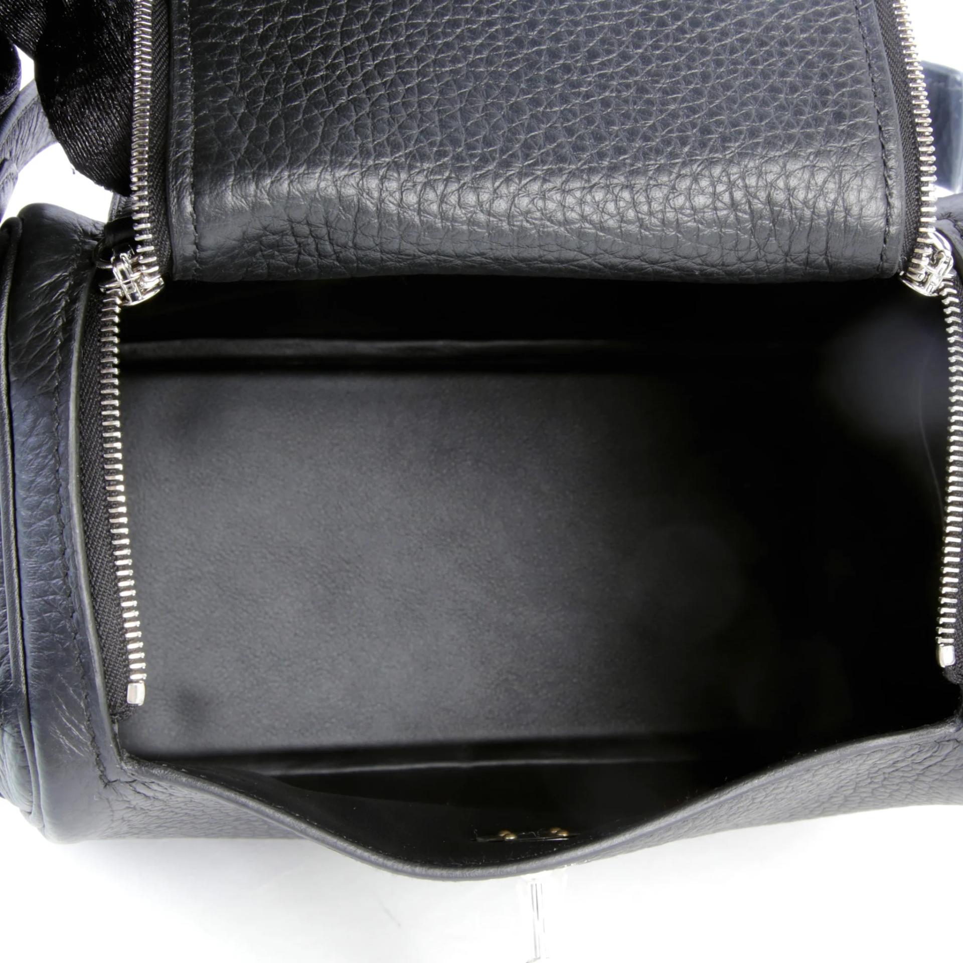 Brand New ( Rank N ) HERMÈS Mini Lindy Noir (89) Clemence Palladium hardware G (2026) - 10