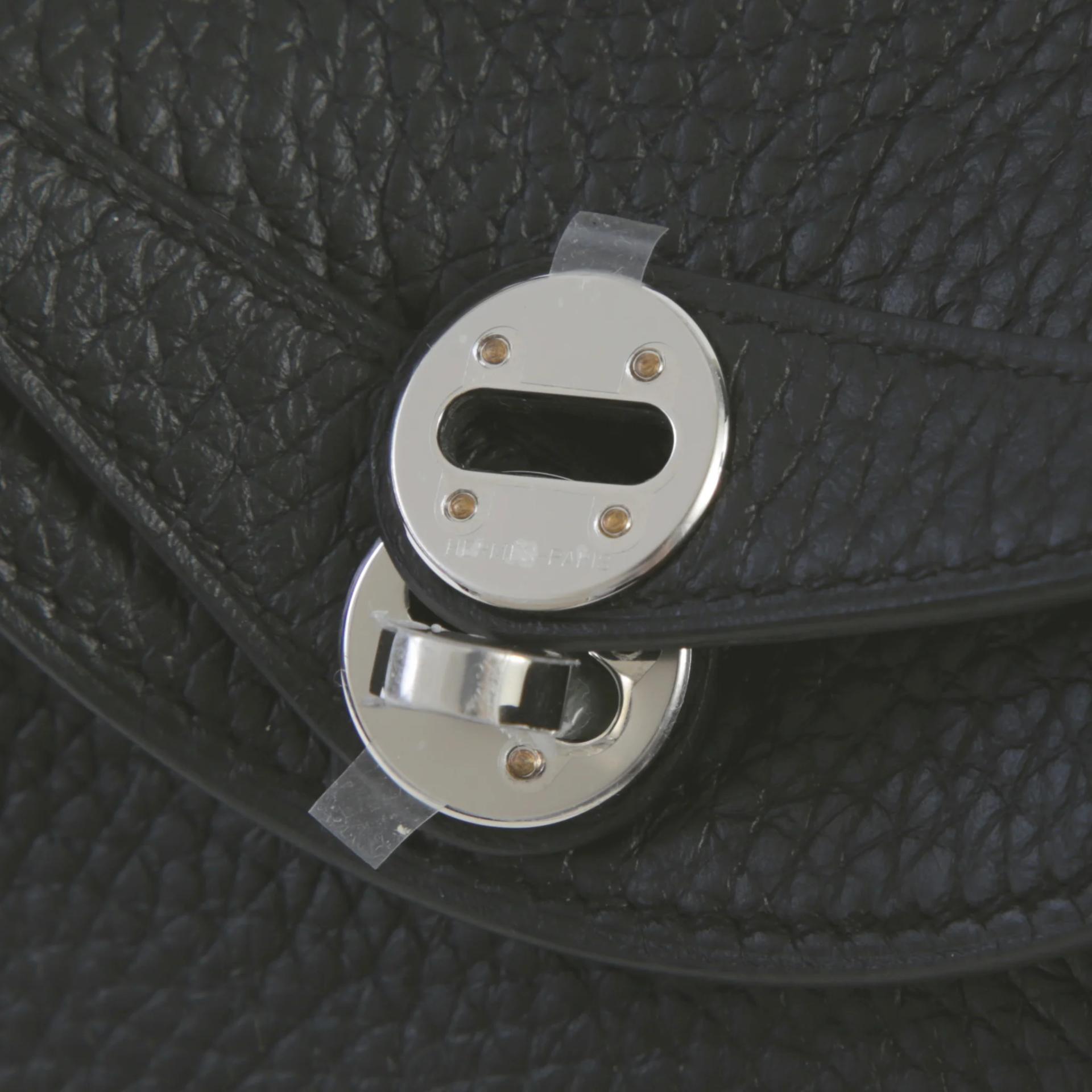 Brand New ( Rank N ) HERMÈS Mini Lindy Noir (89) Clemence Palladium hardware G (2026) - 8