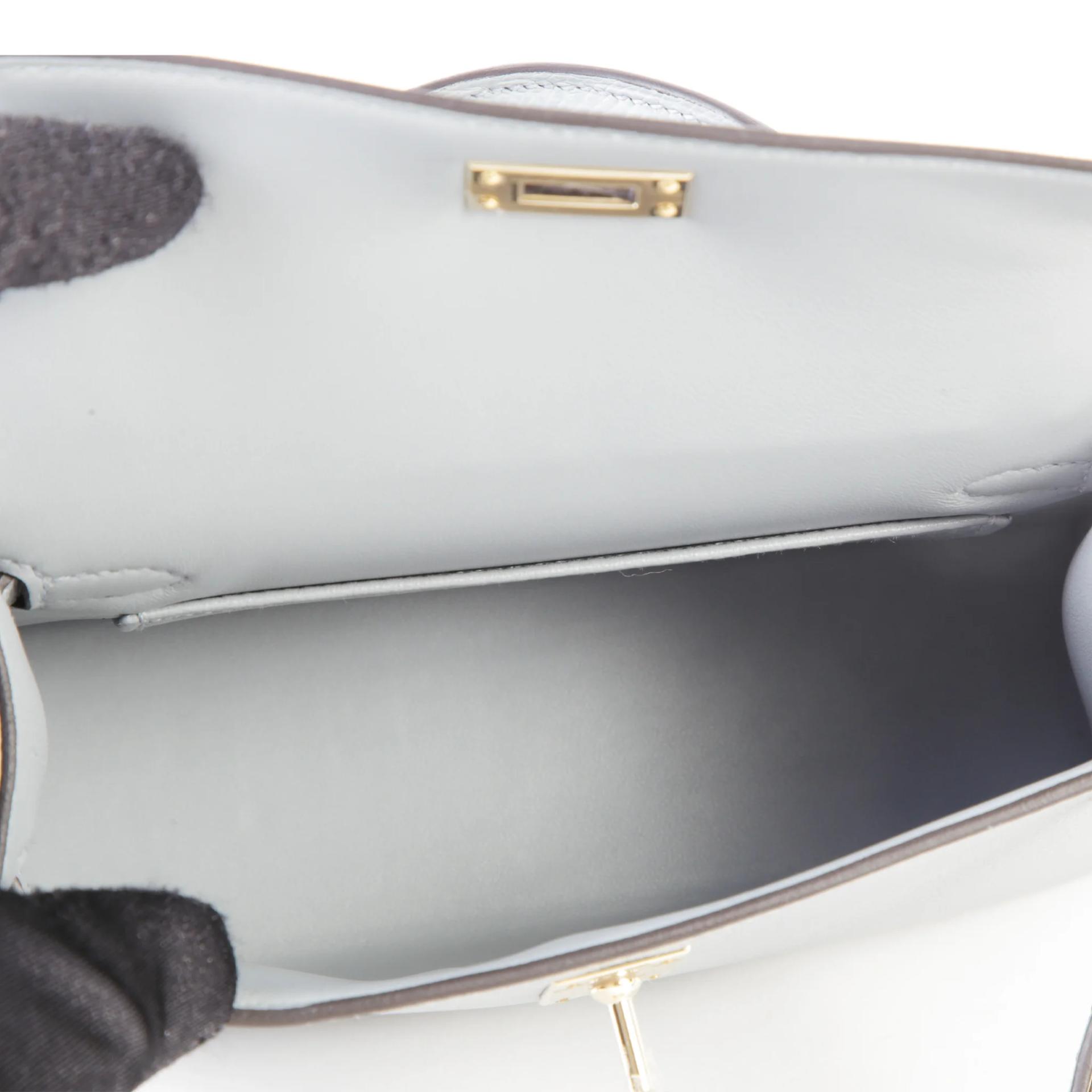 Brand New ( Rank N ) HERMÈS Mini Kelly II Gris Pantin (P0) Epsom Permabrass hardware G (2026) - 10