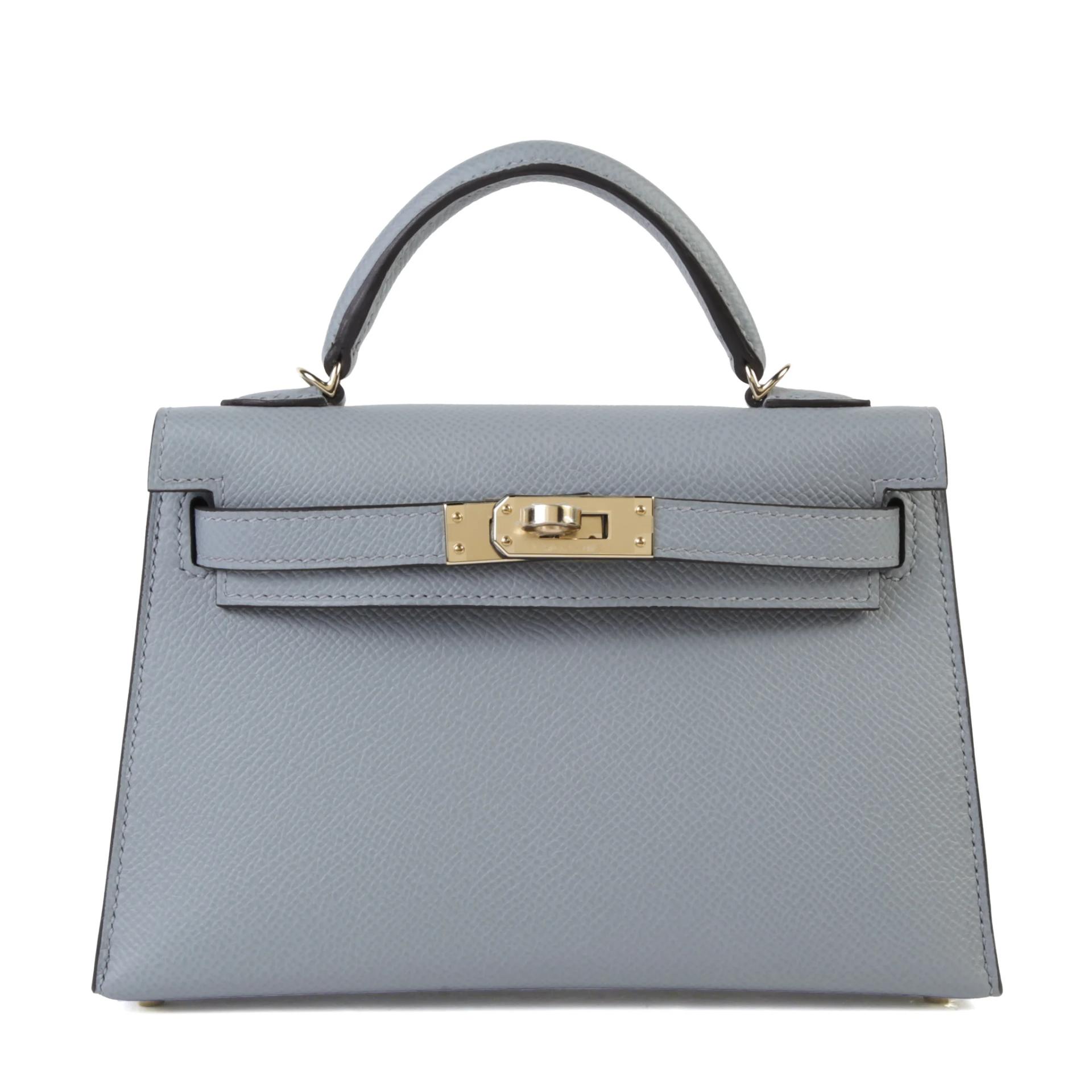 Brand New ( Rank N ) HERMÈS Mini Kelly II Gris Pantin (P0) Epsom Permabrass hardware G (2026) - 1