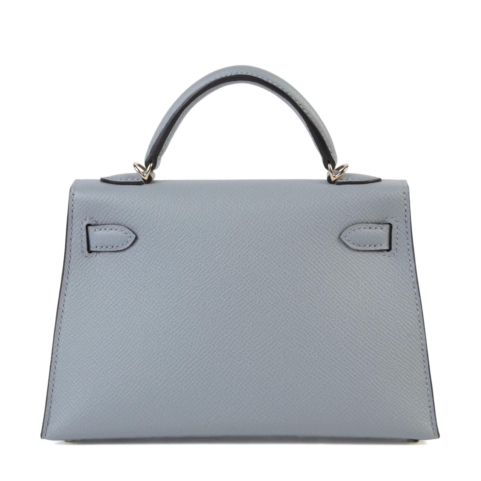 Brand New ( Rank N ) HERMÈS Mini Kelly II Gris Pantin (P0) Epsom Permabrass hardware G (2026) - 2