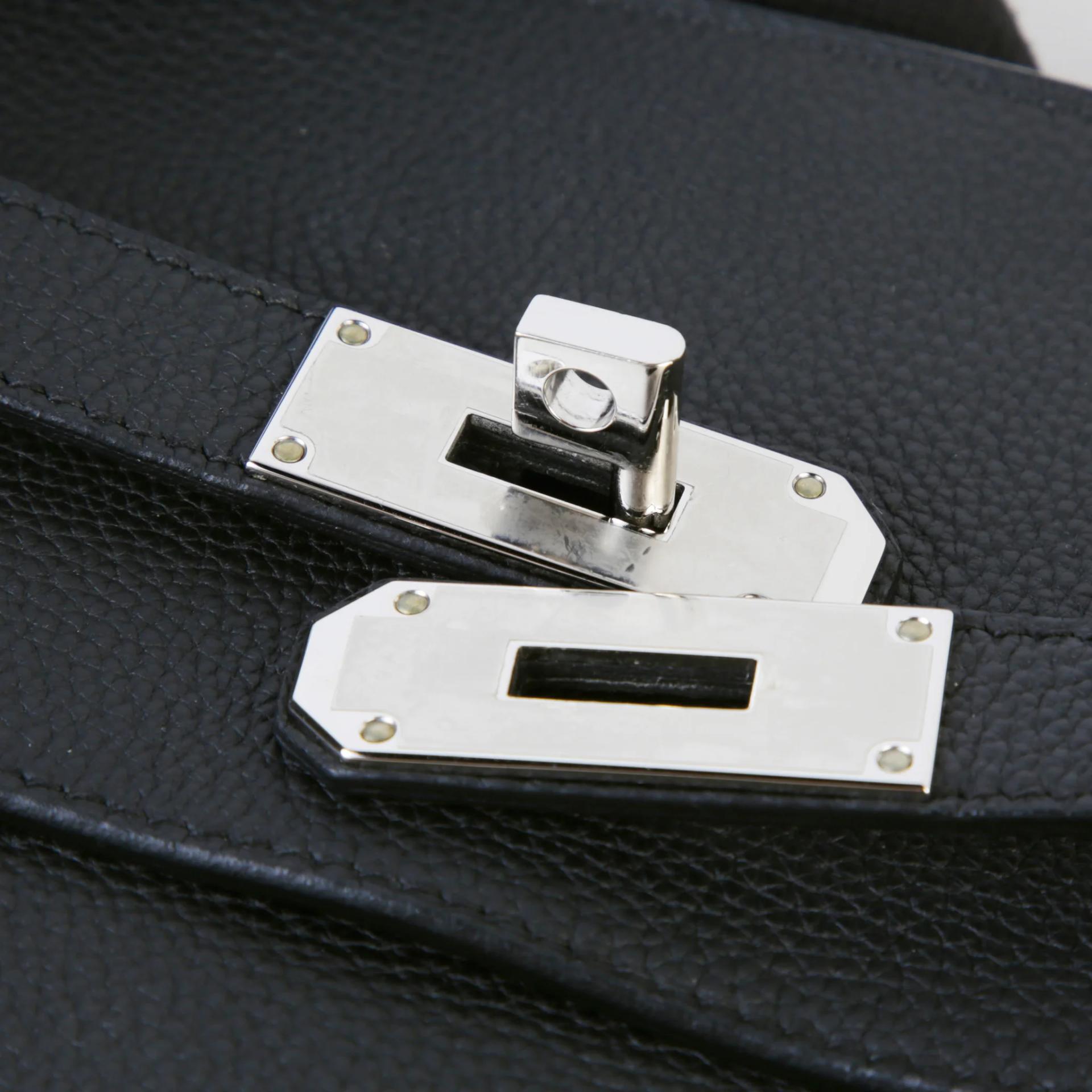 Very Good ( Rank A) HERMÈS Hac a Dos GM Noir (89) Togo Palladium hardware K (2025) - 8