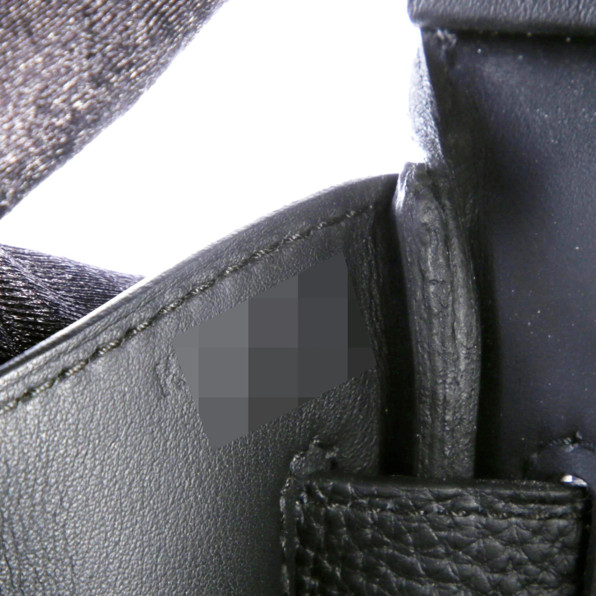 Very Good ( Rank A) HERMÈS Hac a Dos GM Noir (89) Togo Palladium hardware K (2025) - 13