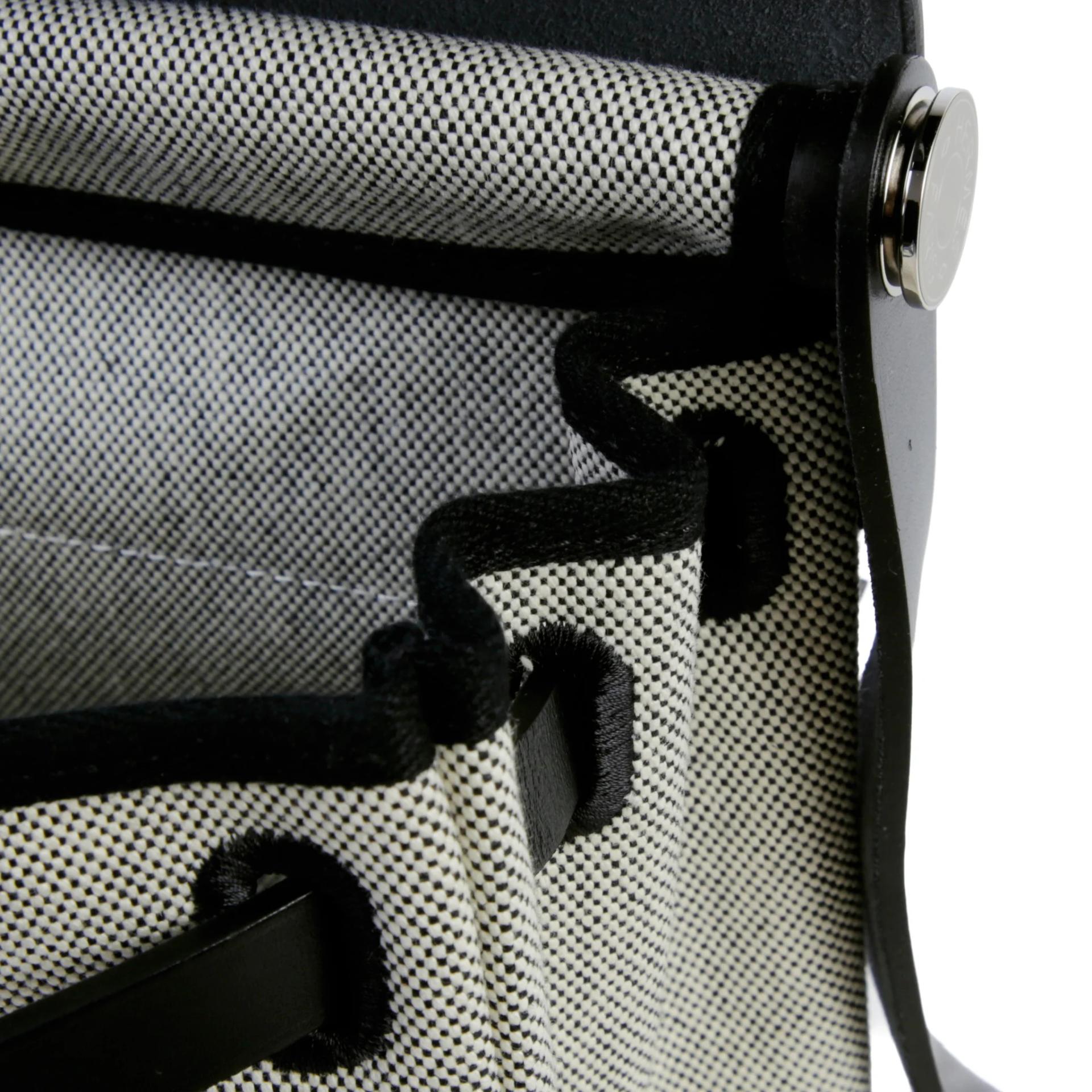 Unused ( Rank NS ) HERMÈS Herbag Zip 39 MM Noir (89) Toile H Viking canvas Vache Hunter Palladium hardware B (2023) - 13