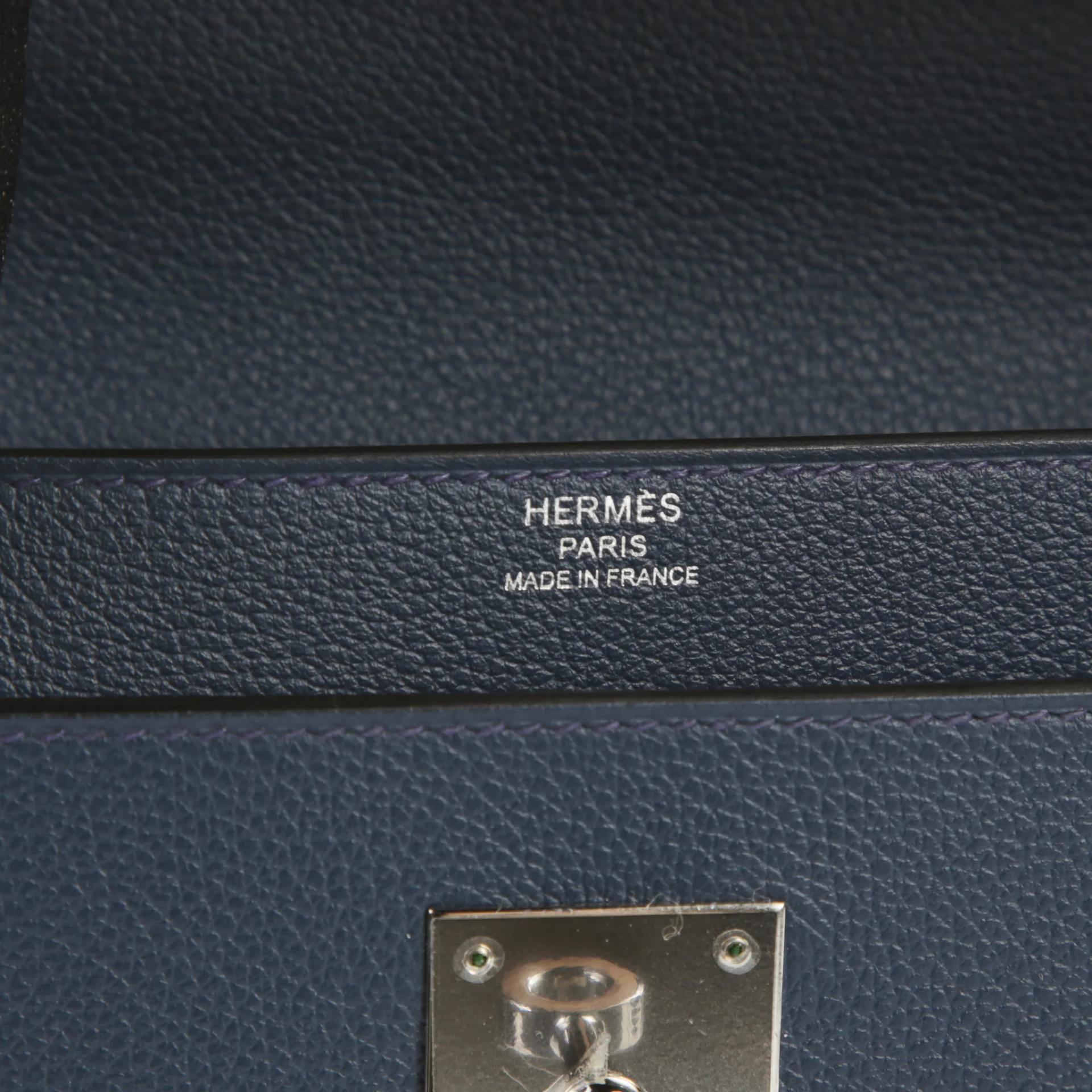 Unused ( Rank NS ) HERMÈS Kelly depeches 36 Bleu de Malte (7L) Evercolor Palladium hardware Y (2020) - 10