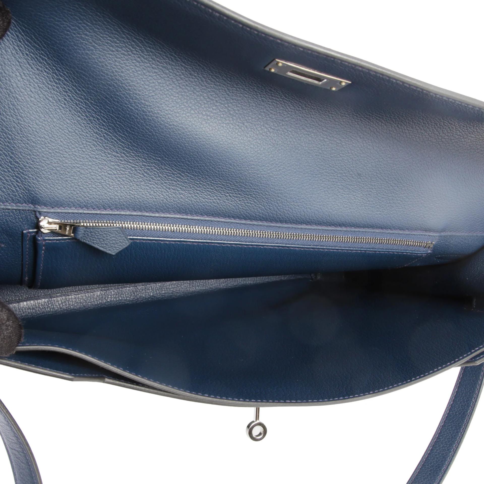 Unused ( Rank NS ) HERMÈS Kelly depeches 36 Bleu de Malte (7L) Evercolor Palladium hardware Y (2020) - 11