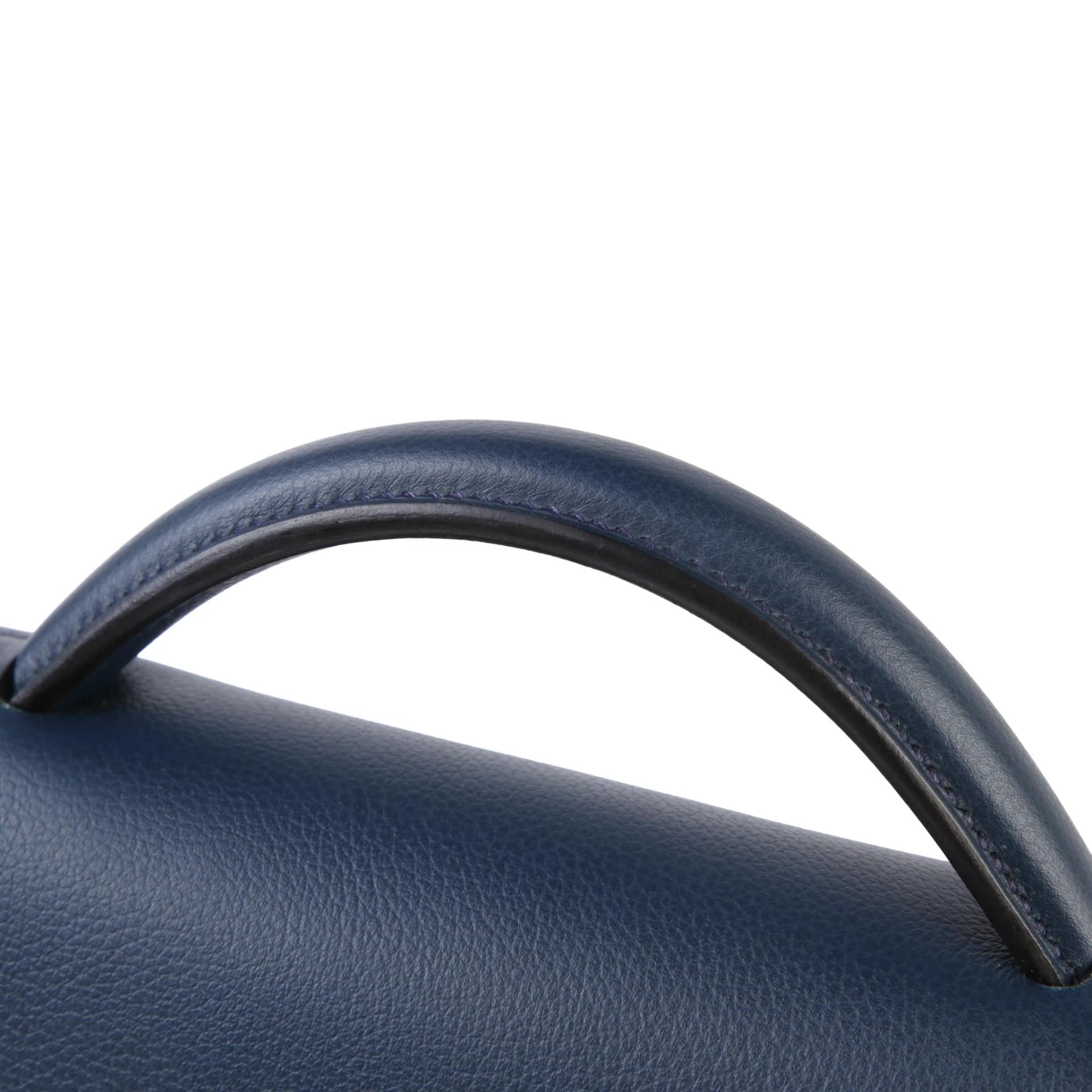 Unused ( Rank NS ) HERMÈS Kelly depeches 36 Bleu de Malte (7L) Evercolor Palladium hardware Y (2020) - 3