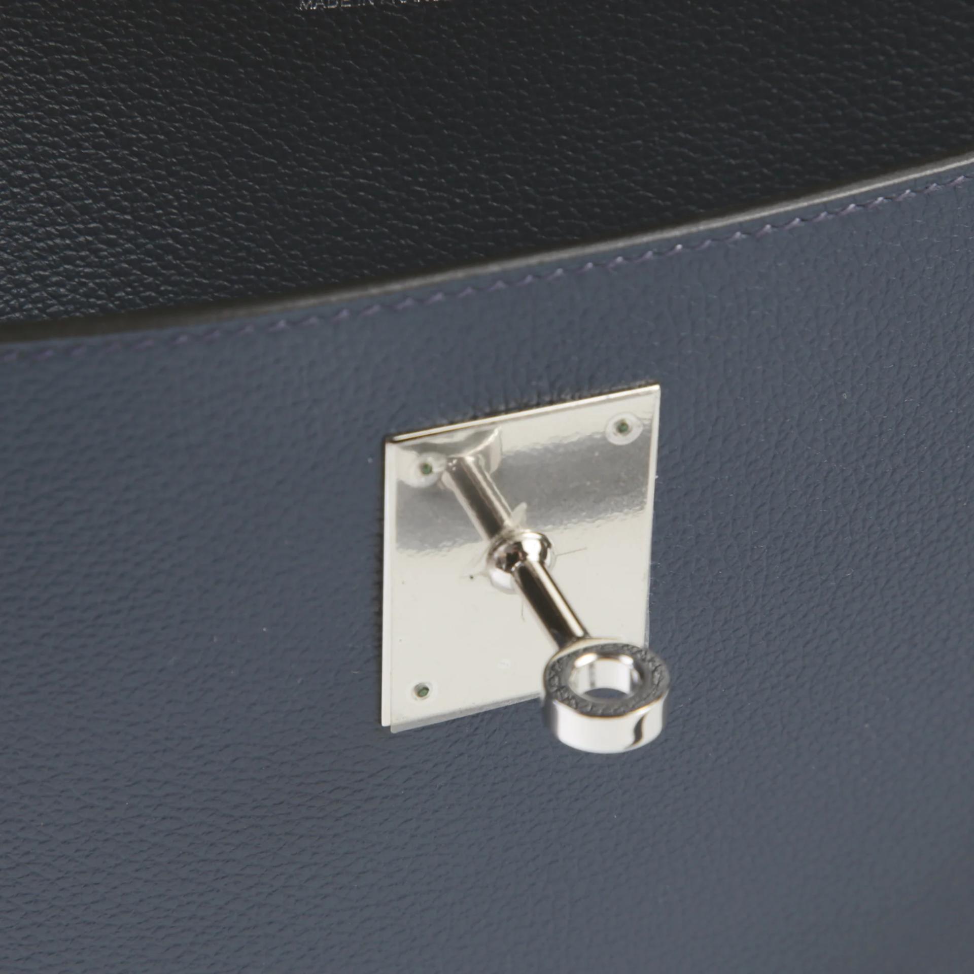 Unused ( Rank NS ) HERMÈS Kelly depeches 36 Bleu de Malte (7L) Evercolor Palladium hardware Y (2020) - 9
