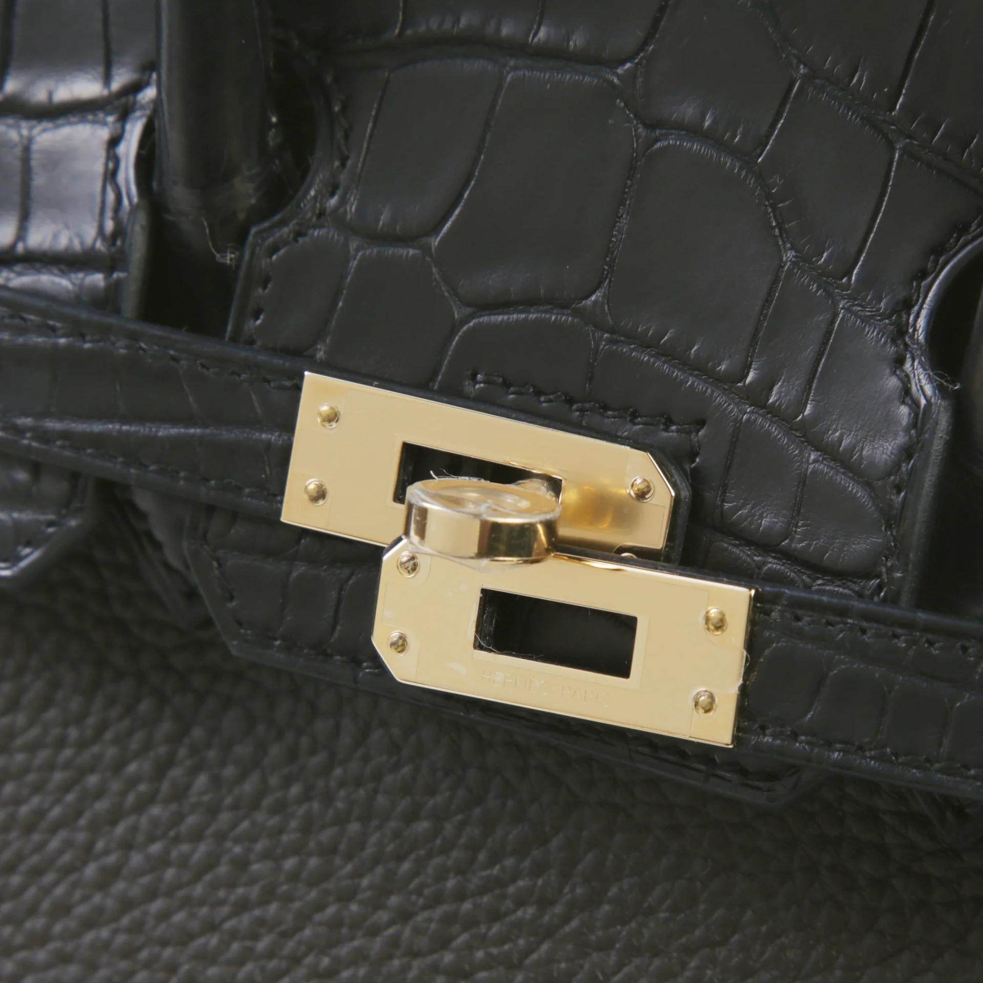 全新 HERMÈS 爱马仕 Birkin 25 Touch T3 枣棕色 Bai Brun □ 短吻鳄 雾面 Togo小牛皮 香槟金扣 K刻 2025年 - 8