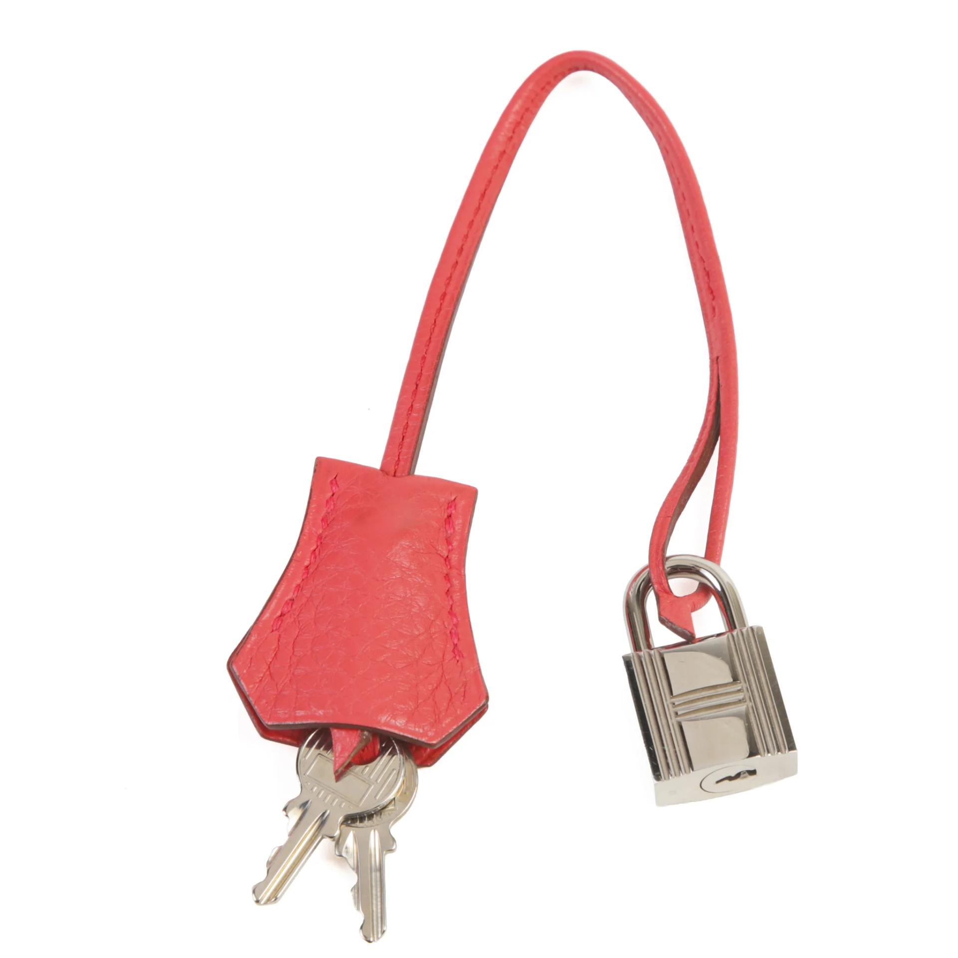 Very Good ( Rank A) HERMÈS Birkin 30 Bougainvillea (A5) Clemence Palladium hardware Square N (2010) - 14