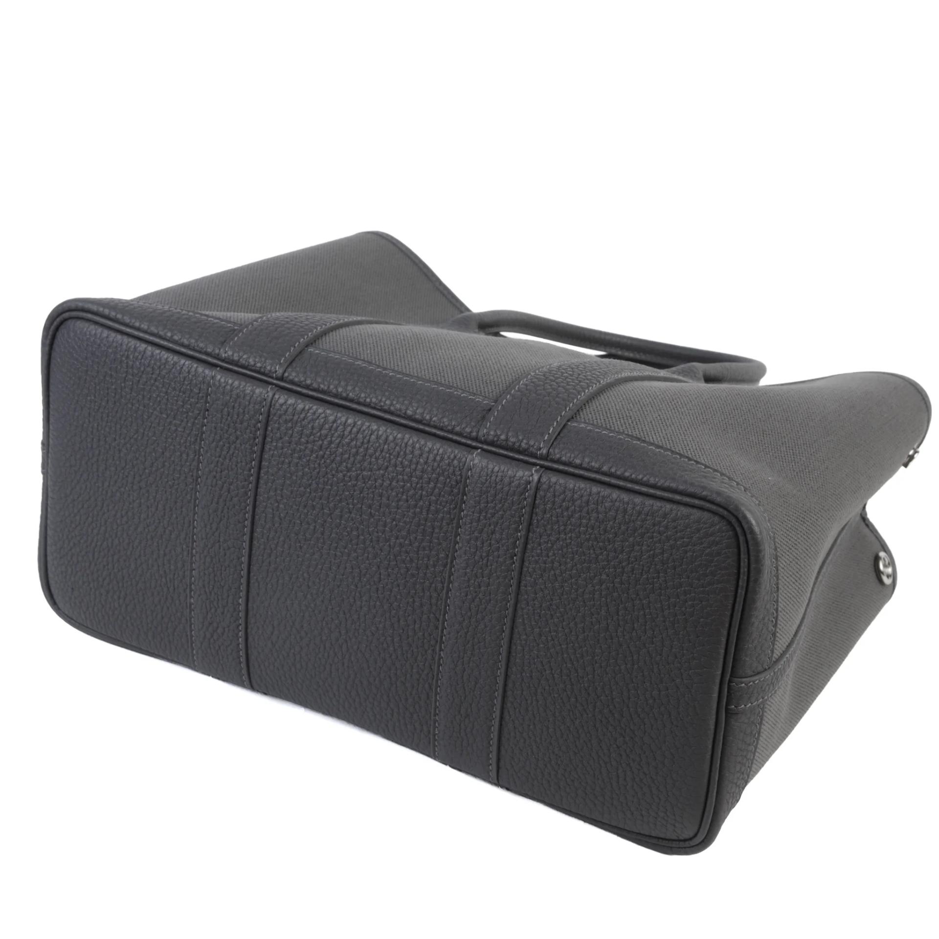 Brand New ( Rank N ) HERMÈS Garden Party TPM Ardoise (85) Toile H canvas Negonda Palladium hardware G (2026) - 5