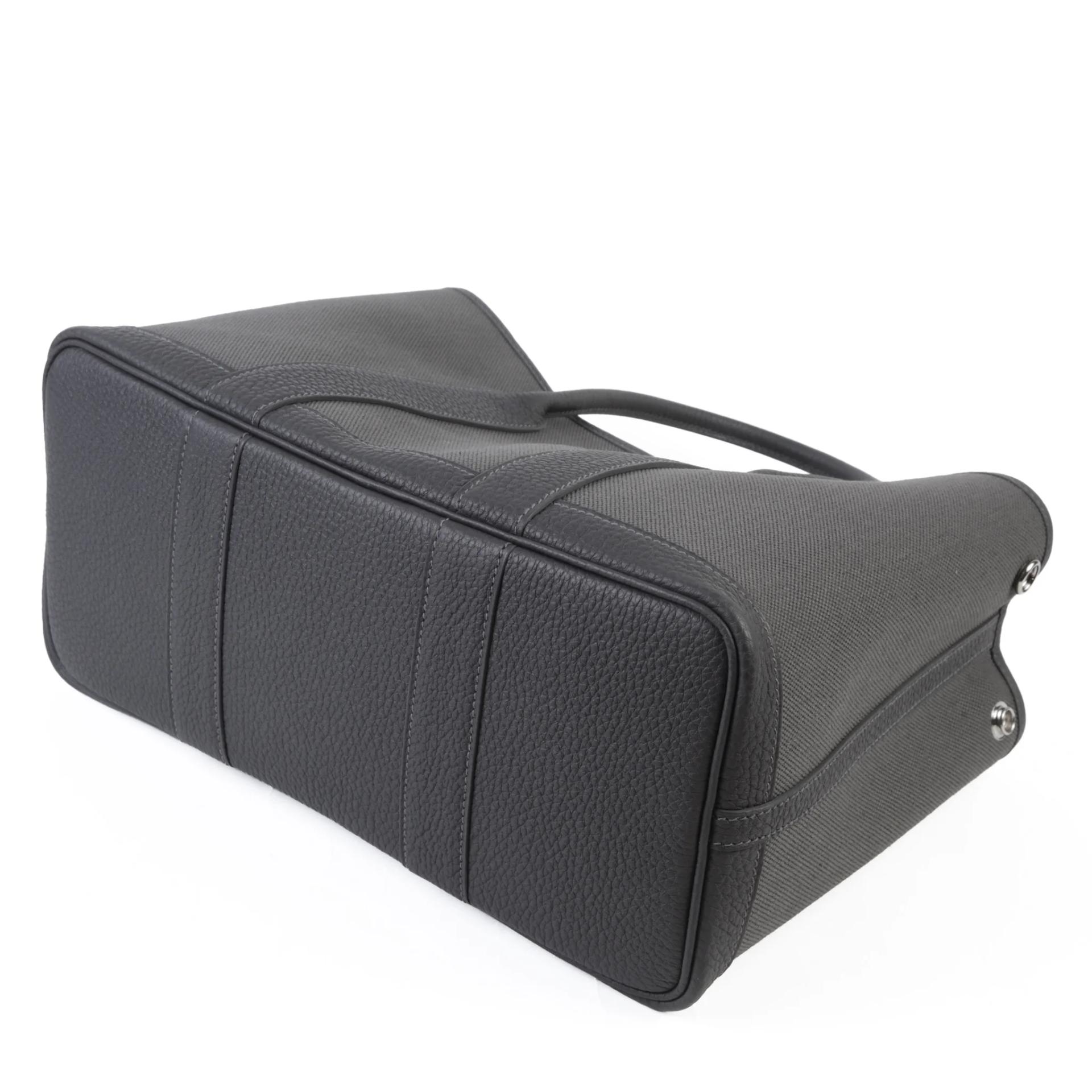 Brand New ( Rank N ) HERMÈS Garden Party TPM Ardoise (85) Toile H canvas Negonda Palladium hardware G (2026) - 7