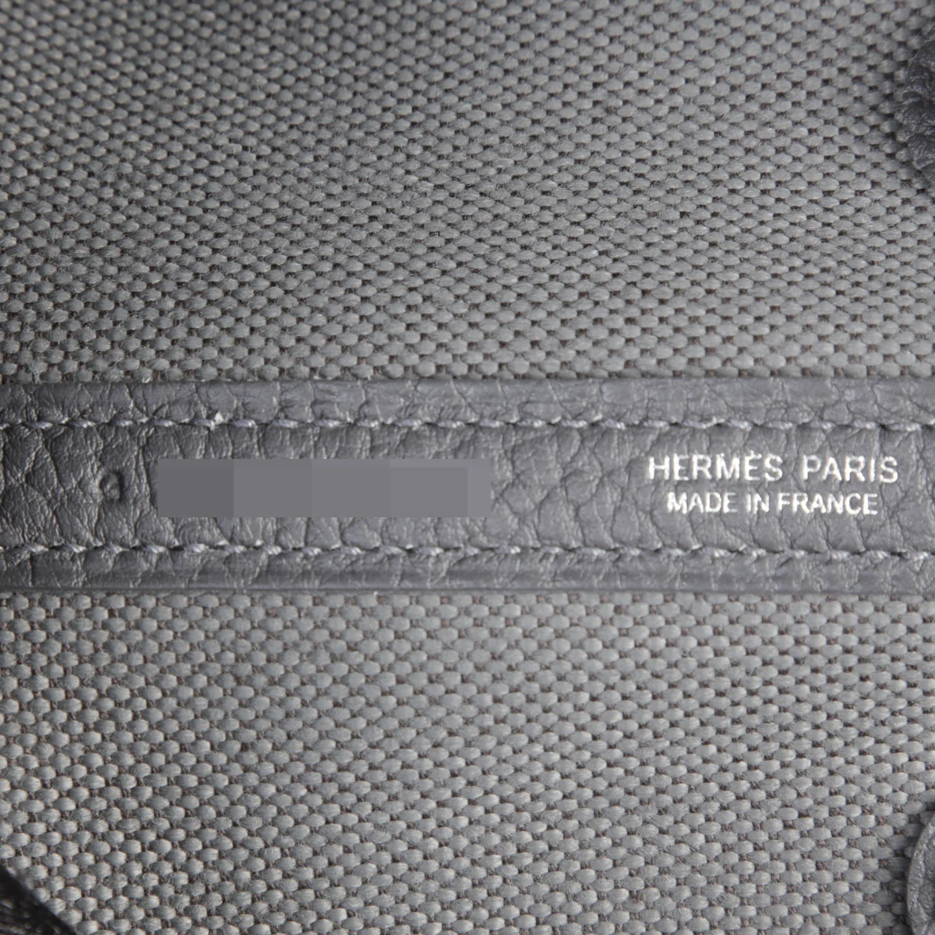 Brand New ( Rank N ) HERMÈS Garden Party TPM Ardoise (85) Toile H canvas Negonda Palladium hardware G (2026) - 9