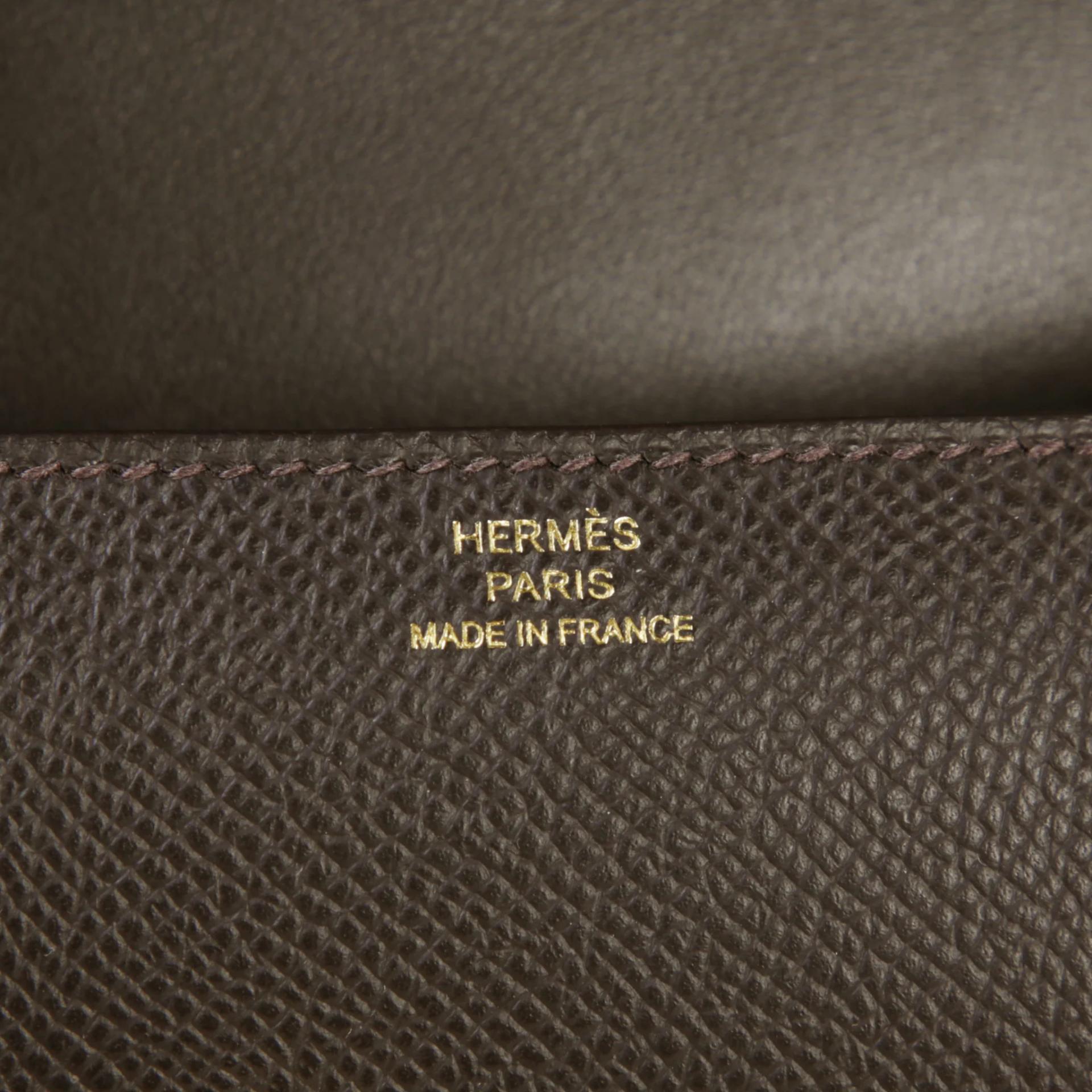 Brand New ( Rank N ) HERMÈS Constance Elan 2024 Bai Brun（T3） Epsom Gold hardware G (2026) - 10