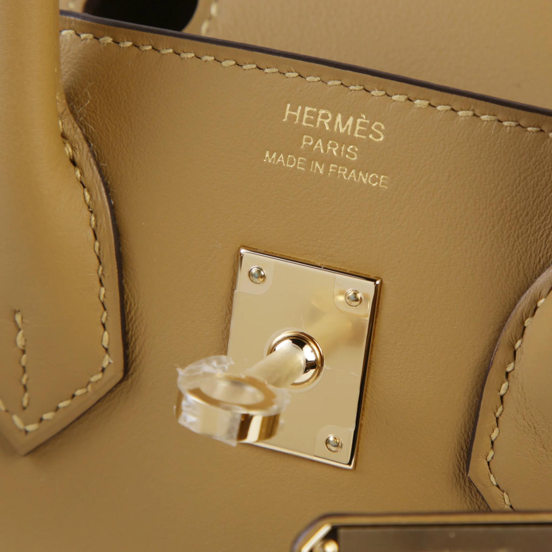 全新 HERMÈS 爱马仕 Birkin 25 2D 沙丘色 Dune Swift牛皮 香槟金扣 G刻 2026年 - 9