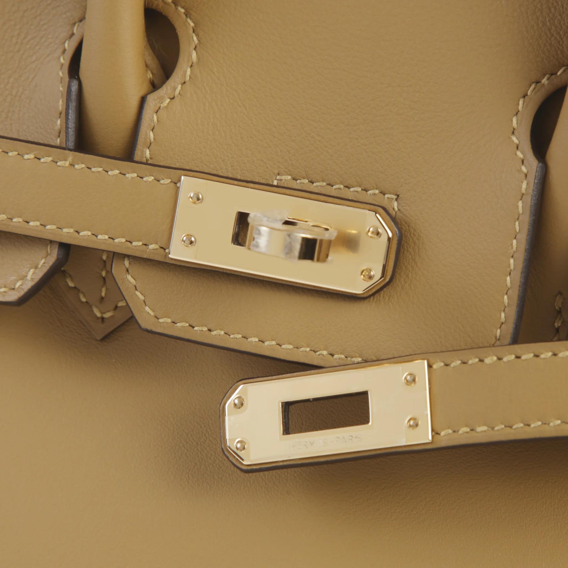 全新 HERMÈS 爱马仕 Birkin 25 2D 沙丘色 Dune Swift牛皮 香槟金扣 G刻 2026年 - 8