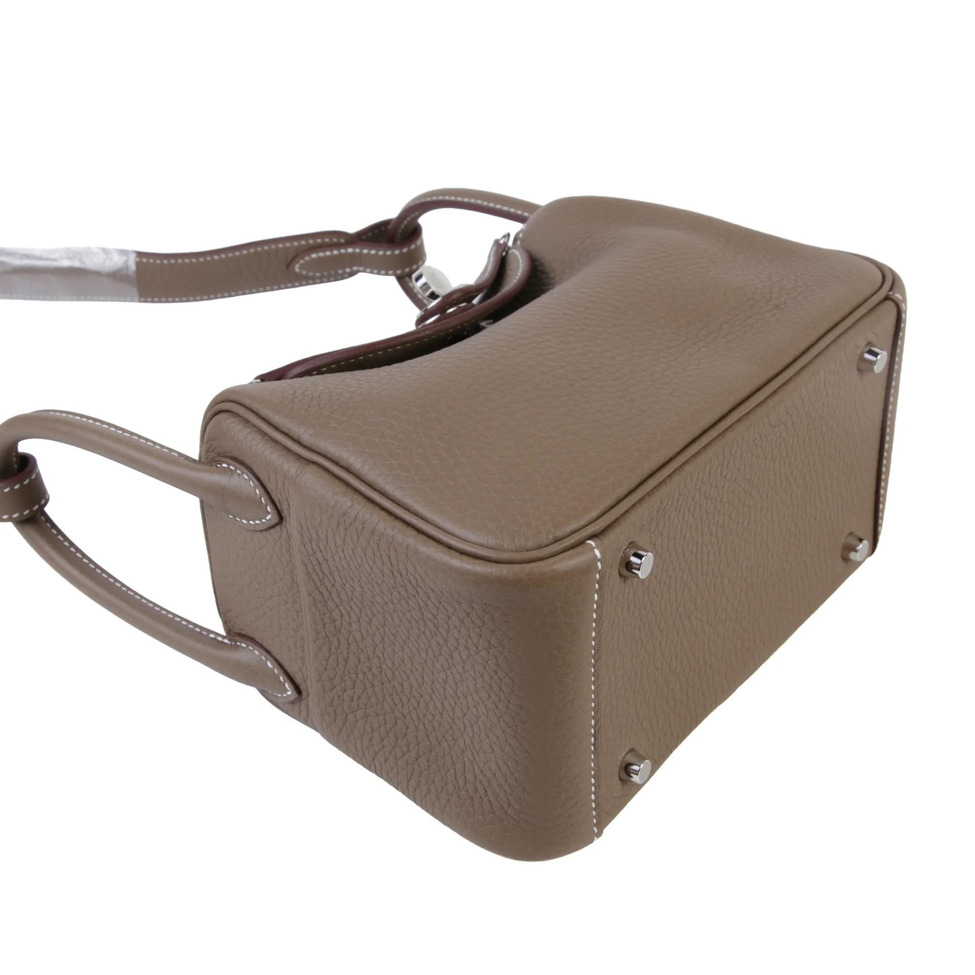 Brand New ( Rank N ) HERMÈS Mini Lindy Etoupe (18) Clemence Palladium hardware G (2026) - 4