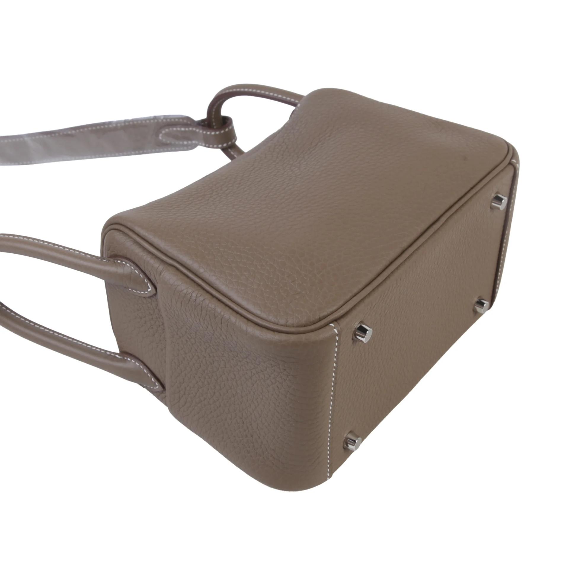 Brand New ( Rank N ) HERMÈS Mini Lindy Etoupe (18) Clemence Palladium hardware G (2026) - 6